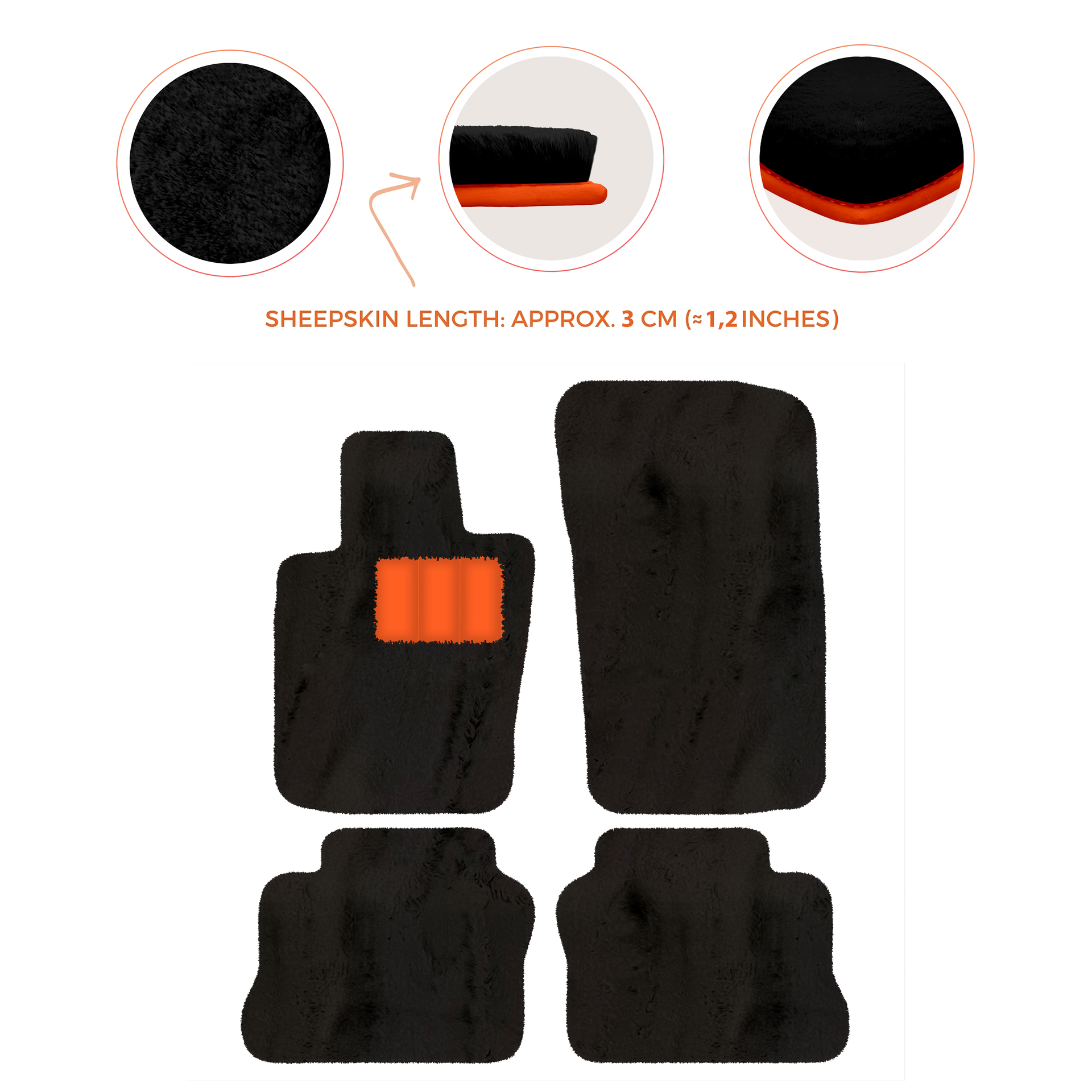 Luxurious Sheepskin Floor Mats for Porsche Panamera (2009-2016)