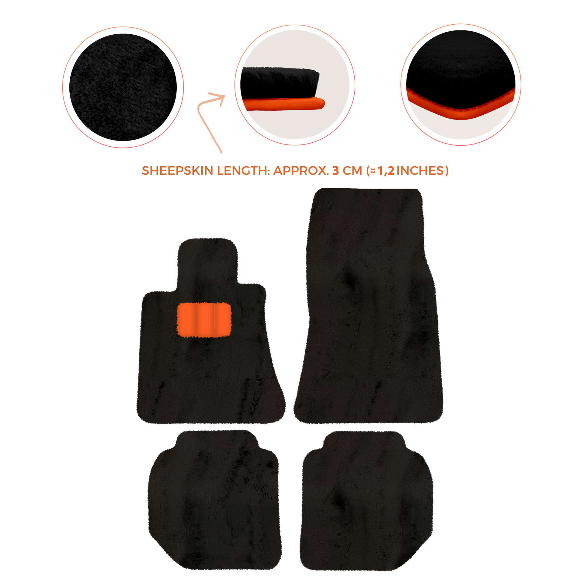 Premium Sheepskin Floor Mats for Bentley Continental GTC (2011-2018)