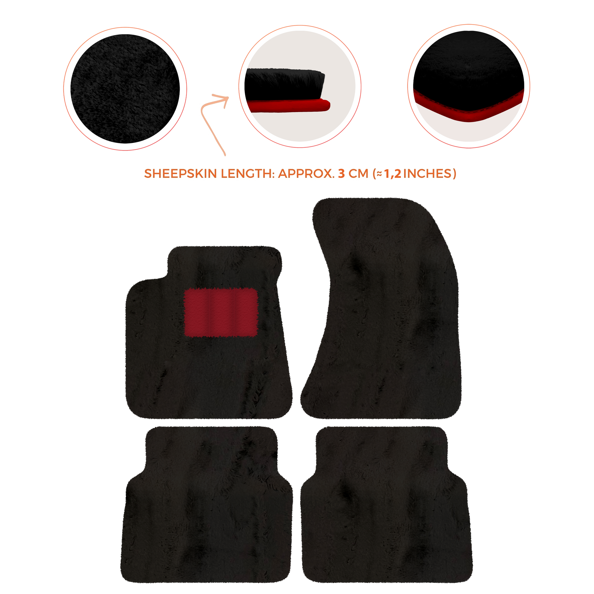 Luxury Sheepskin Floor Mats for Rolls-Royce Wraith (2013-2023)