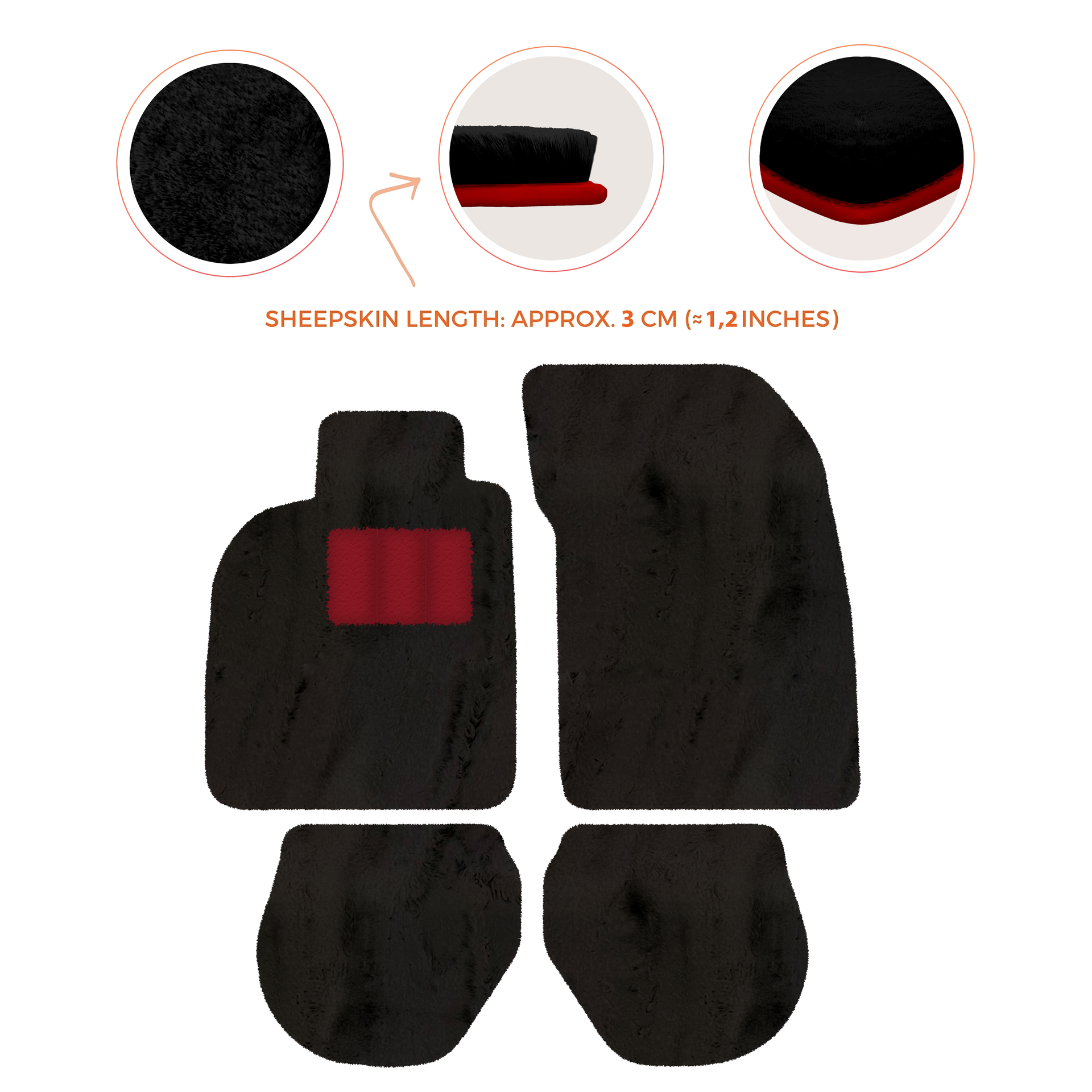 Customizable Leather Floor Mats with Interlaced Hex Pattern for Porsche 911 - 993 (1994-1998) - AutoWin