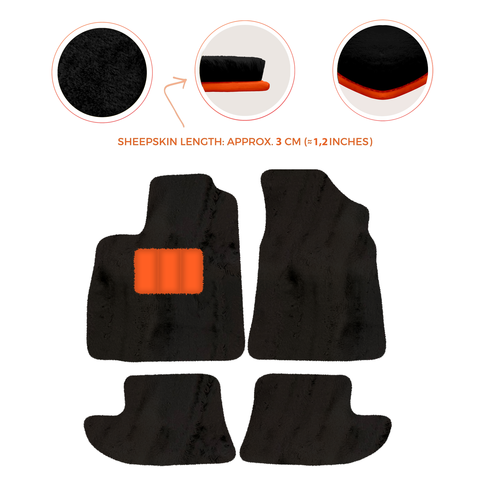 Premium Sheepskin Floor Mats for Bentley Continental GTC (2006–2011)