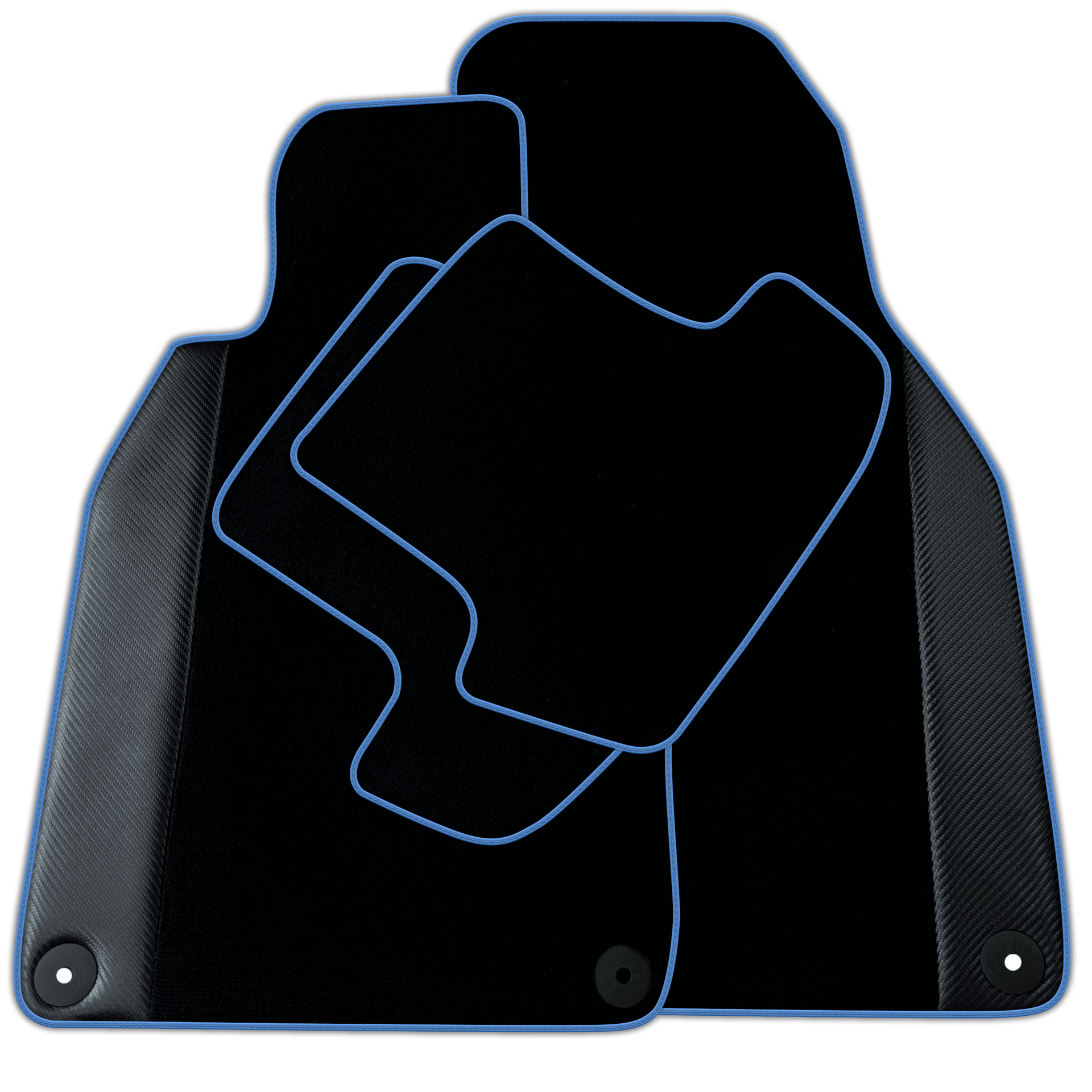 Black Floor Mats for Porsche Cayenne (2003-2010) with Carbon