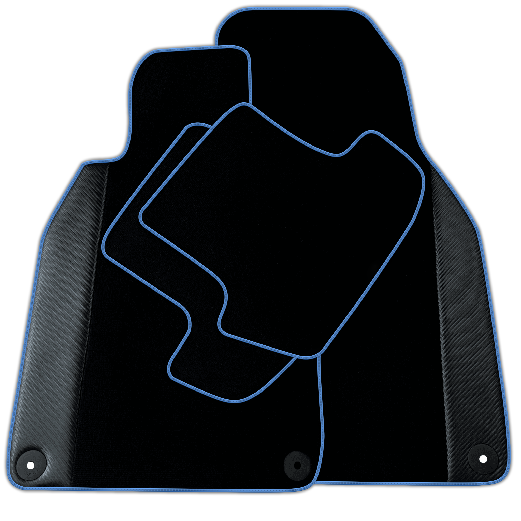 Black Floor Mats for Porsche Taycan (2020-2023) with Carbon