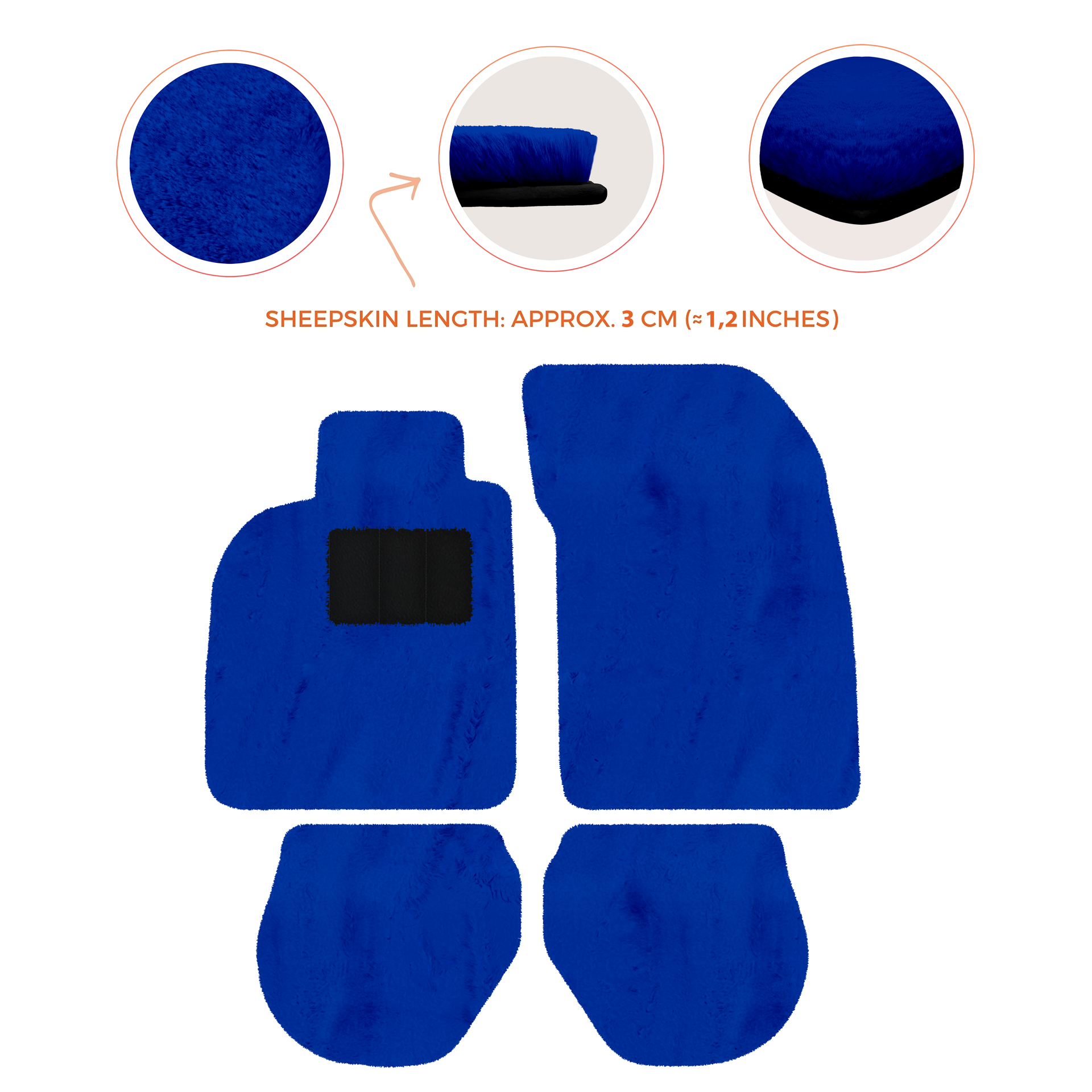 Customizable Leather Floor Mats with Interlaced Hex Pattern for Porsche 911 - 993 (1994-1998) - AutoWin