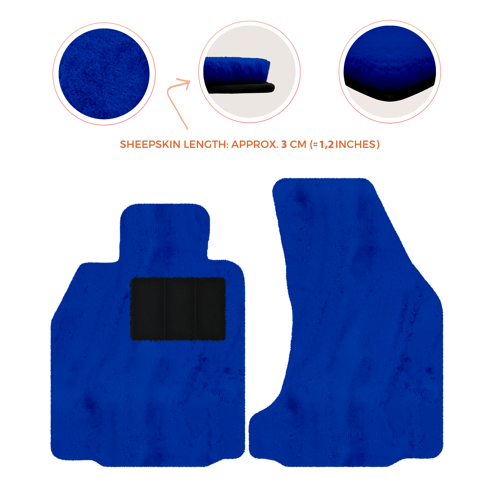 Premium Sheepskin Floor Mats for Porsche 718 Boxster (2016-2023)