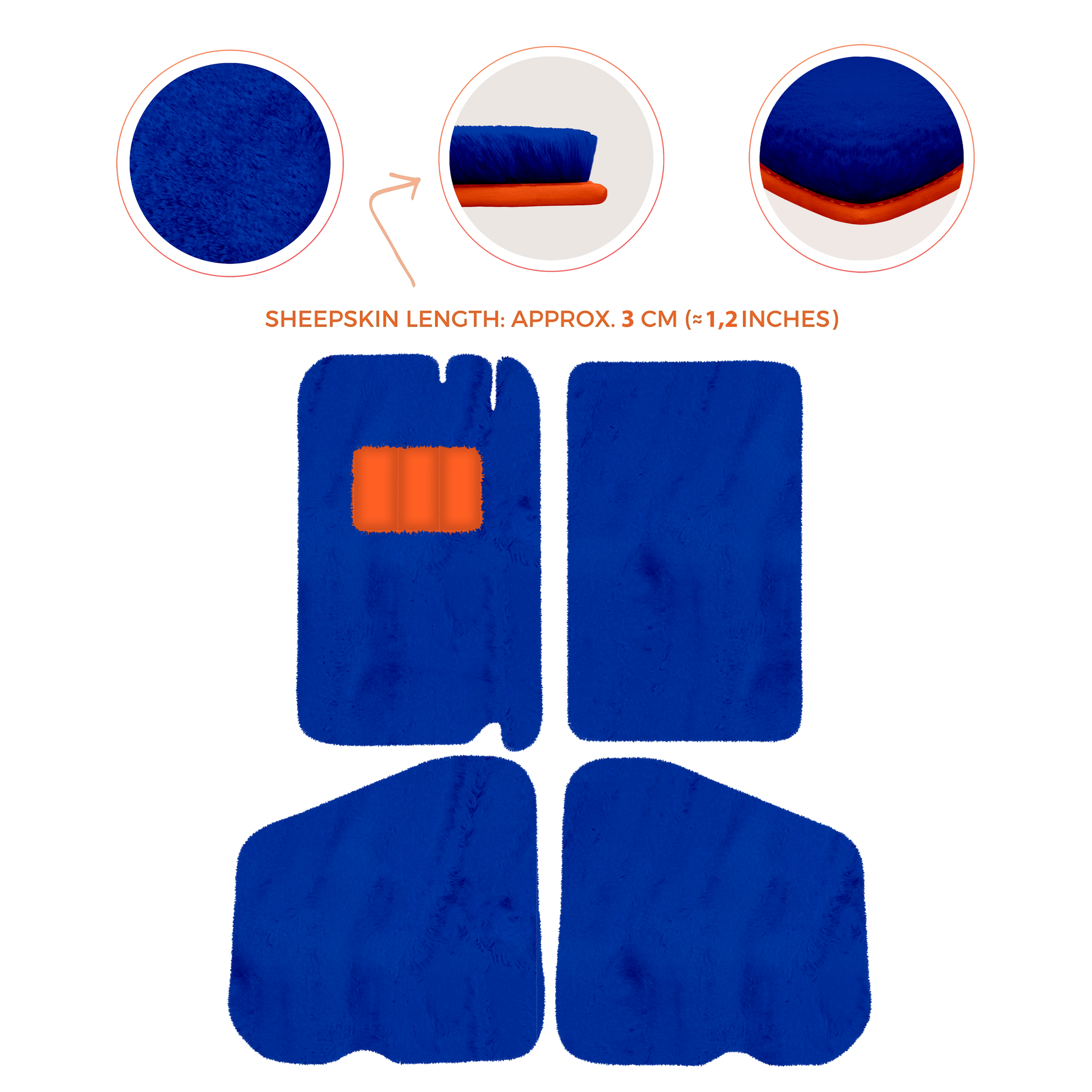 Premium Sheepskin Floor Mats for Rolls-Royce Shadow (1965-1977)