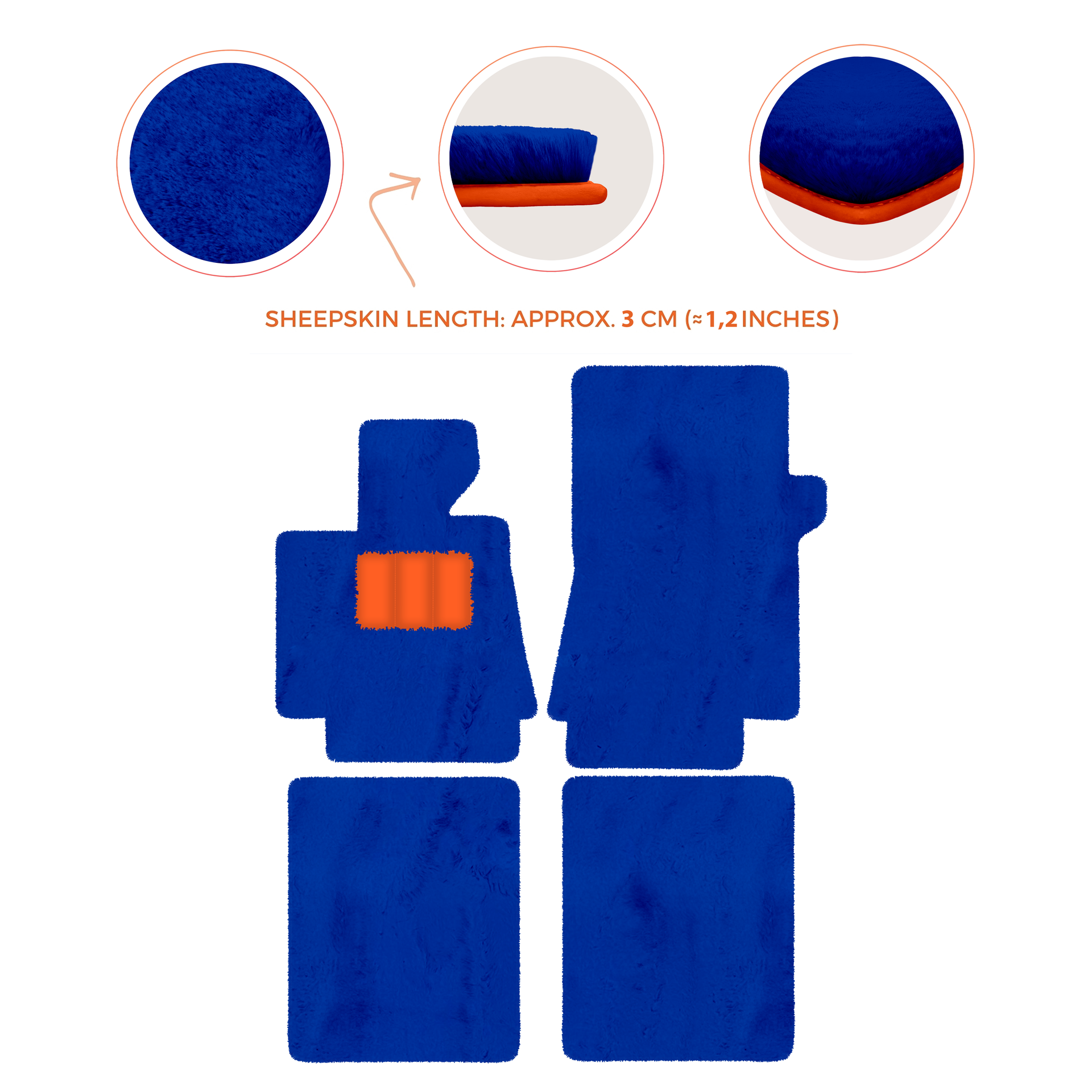 Luxurious Premium Sheepskin Floor Mats for Bentley Arnage (1998-2009)