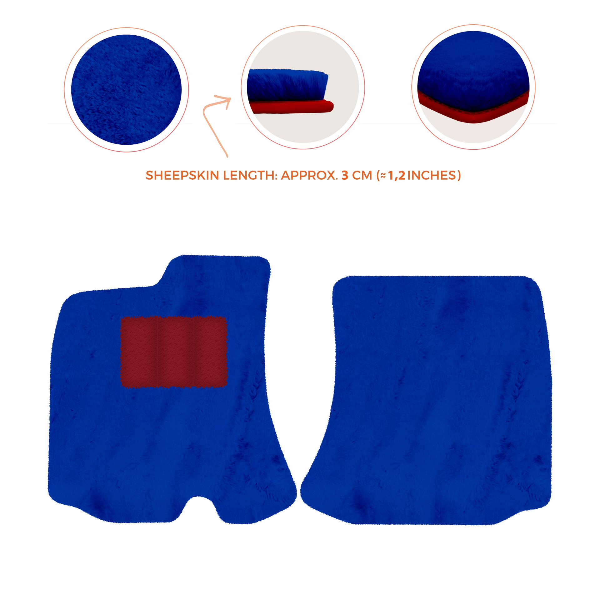 Premium Sheepskin Floor Mats for Bentley Arnage RL (1998-2009)