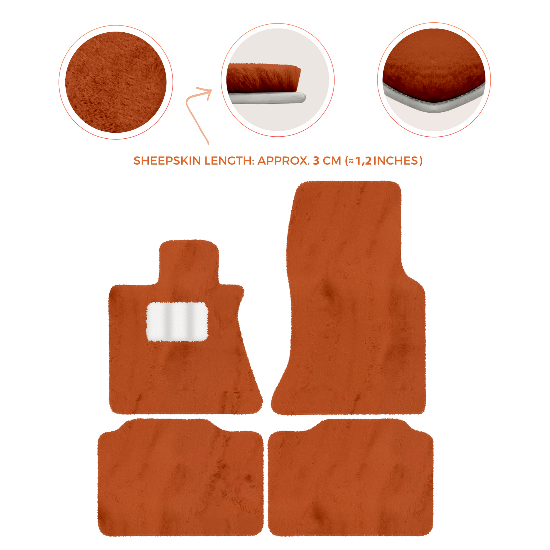 Premium Sheepskin Floor Mats for Rolls-Royce Phantom Sedan (2003-2016)