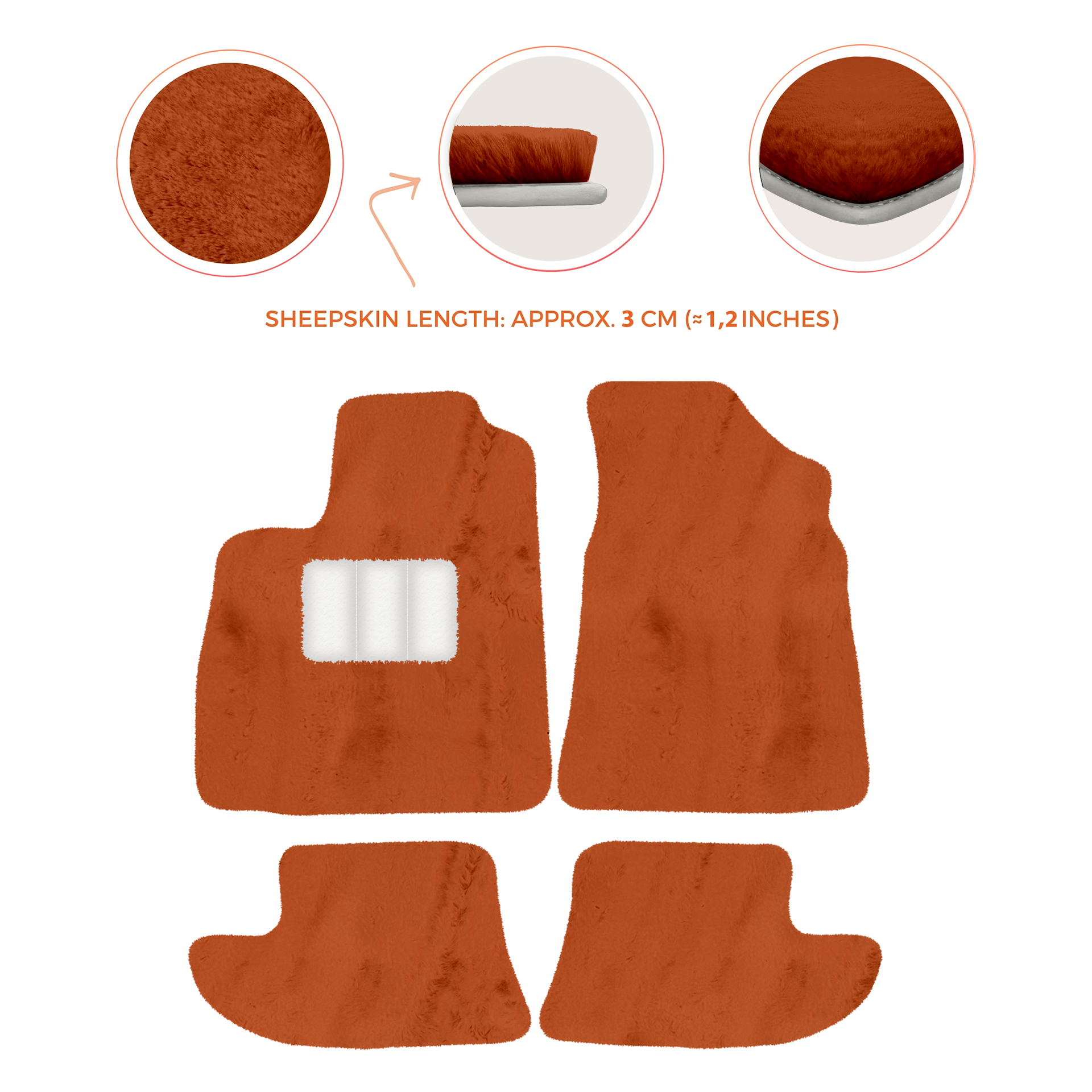 Premium Sheepskin Floor Mats for Bentley Continental GTC (2006–2011)