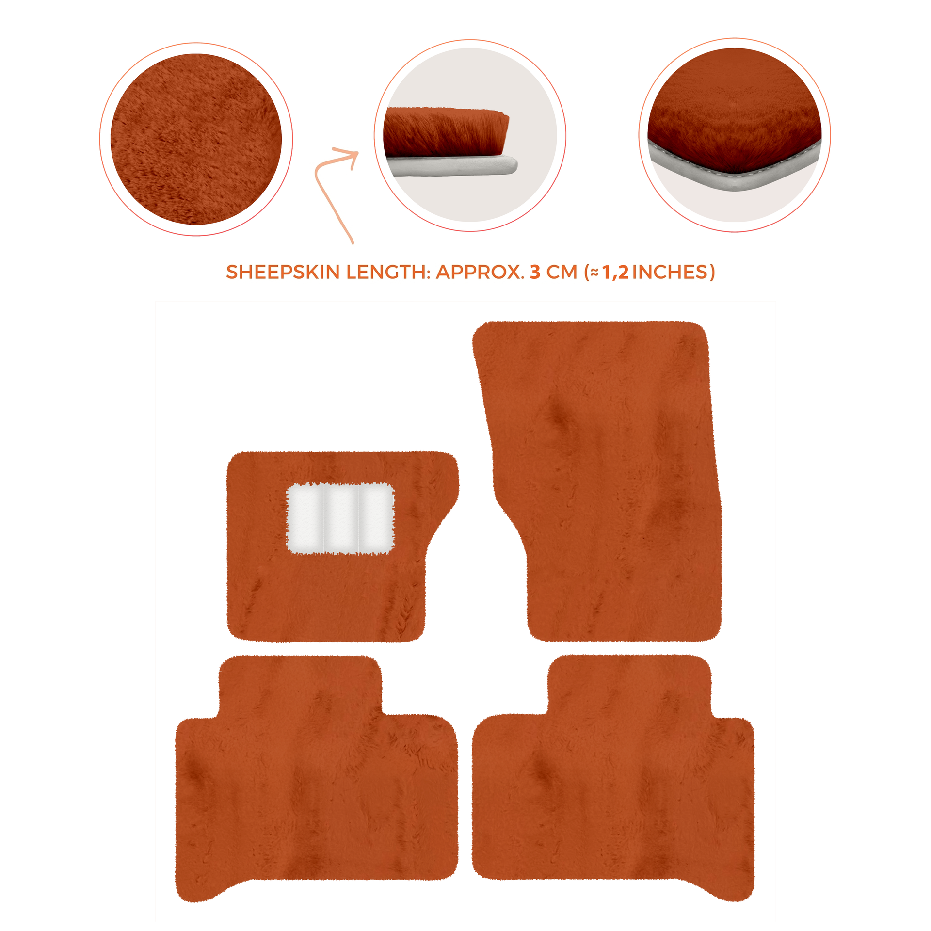 Luxury Sheepskin Floor Mats for Range Rover Velar (2017-2024)