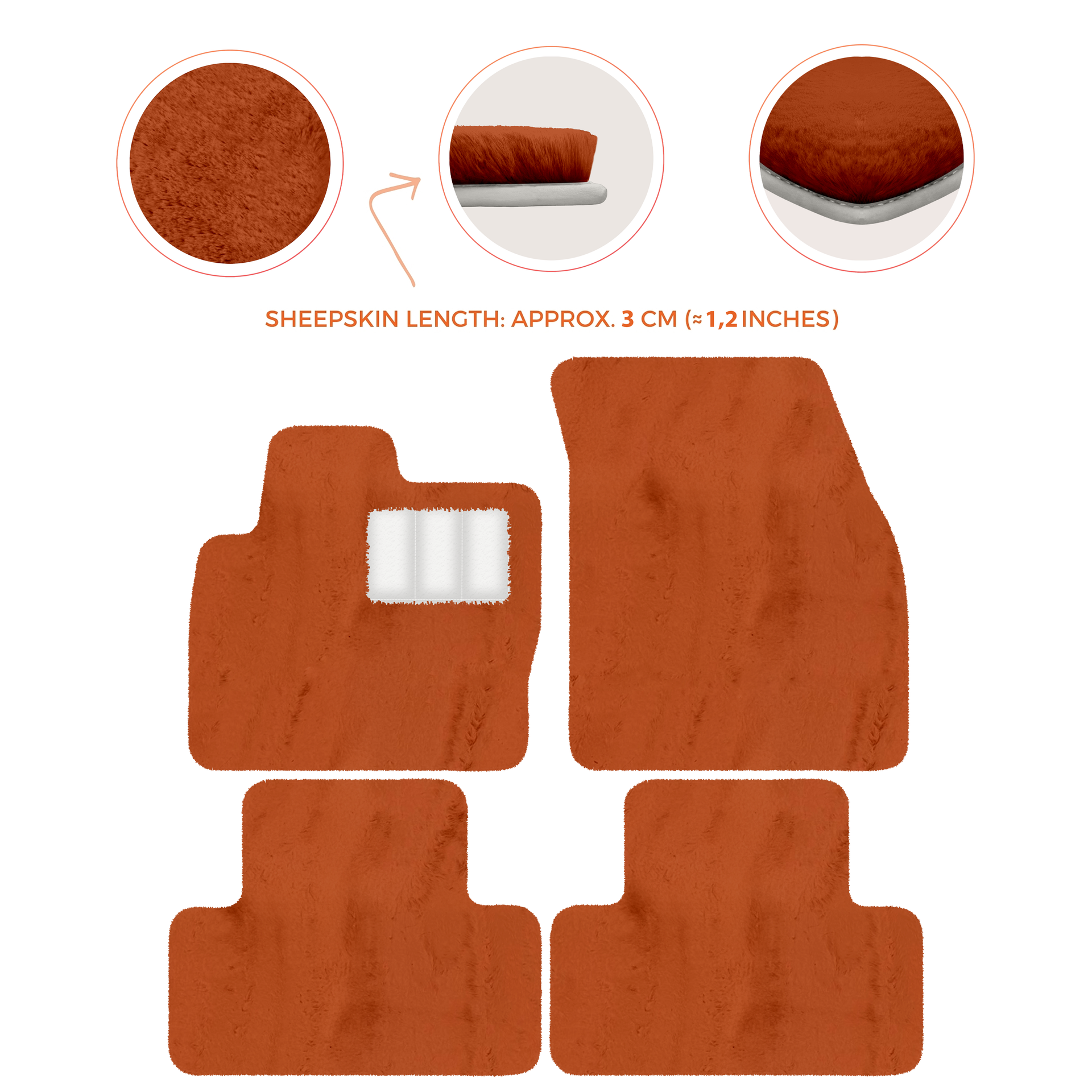 Premium Sheepskin Floor Mats for Range Rover Vehicles (2012-2022)