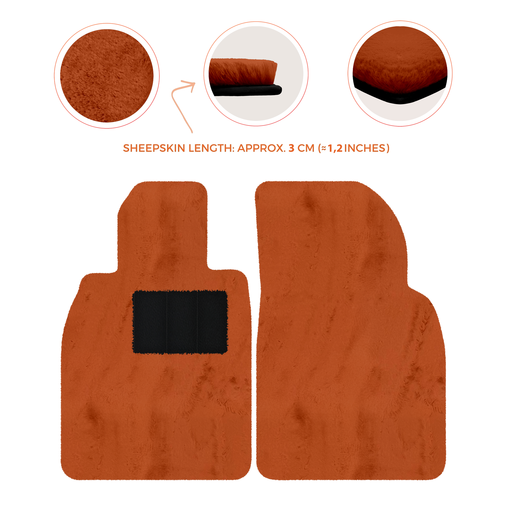 Deluxe Luxury Sheepskin Floor Mats for Porsche 911 SC (1978-1984)