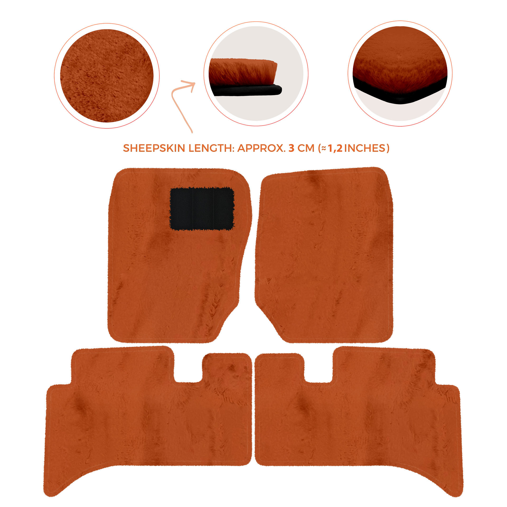 Premium Sheepskin Floor Mats for Range Rover Sport L460 (2022-2024)