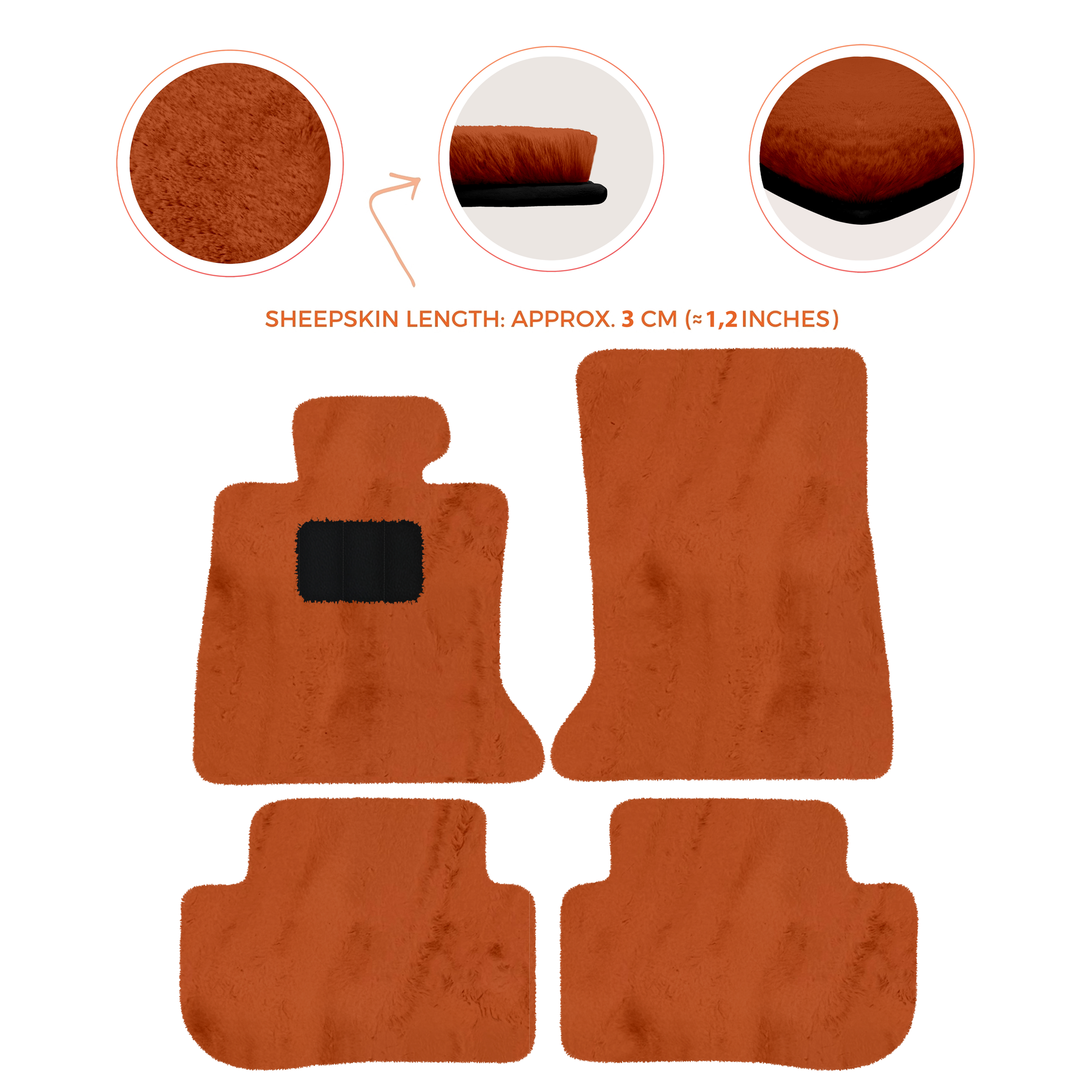 Premium Sheepskin Floor Mats for Rolls-Royce RR2 Dawn (2015-2023)