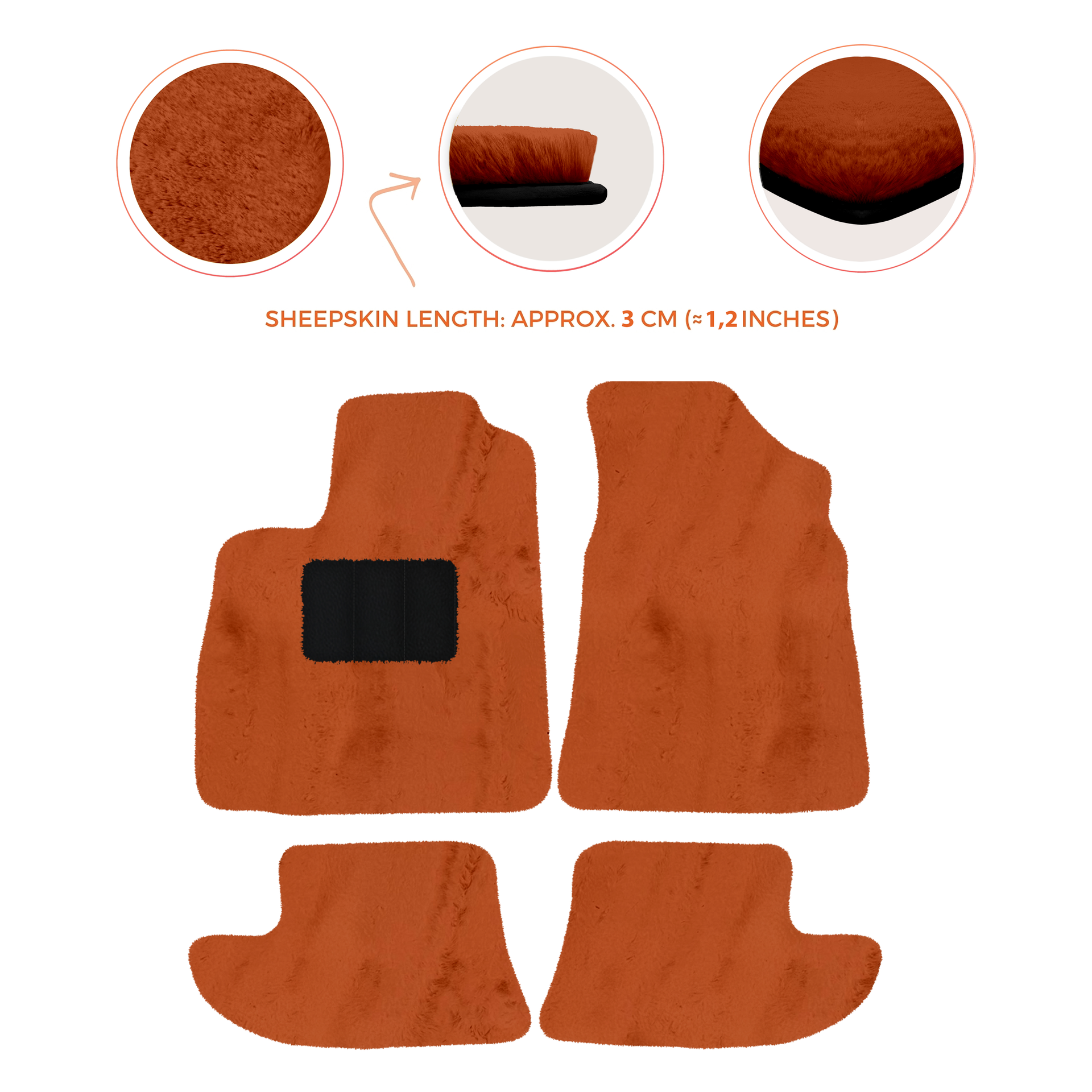 Premium Sheepskin Floor Mats for Bentley Continental GTC (2006–2011)