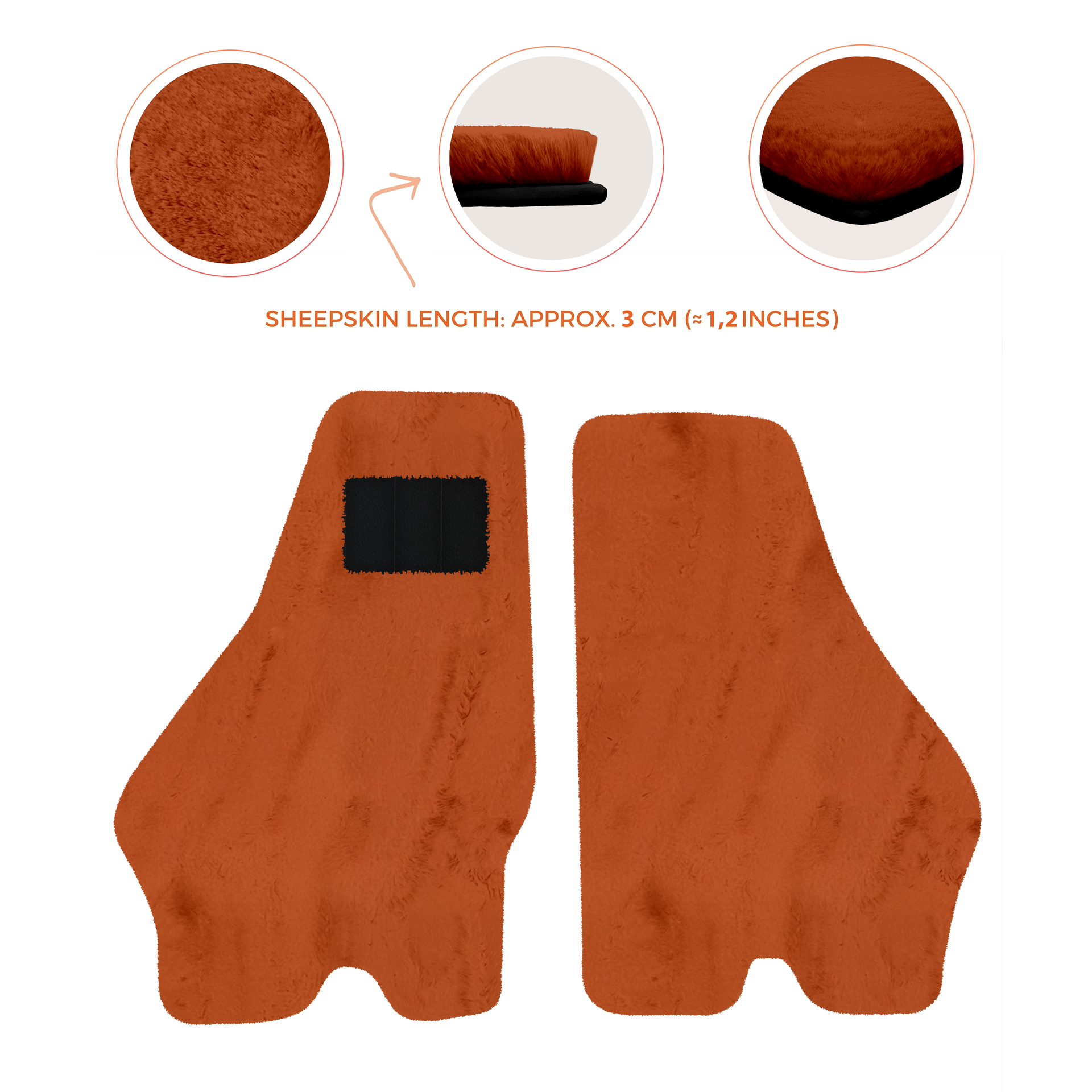 Luxury Sheepskin Floor Mats for Lamborghini Urus (2018-2026)