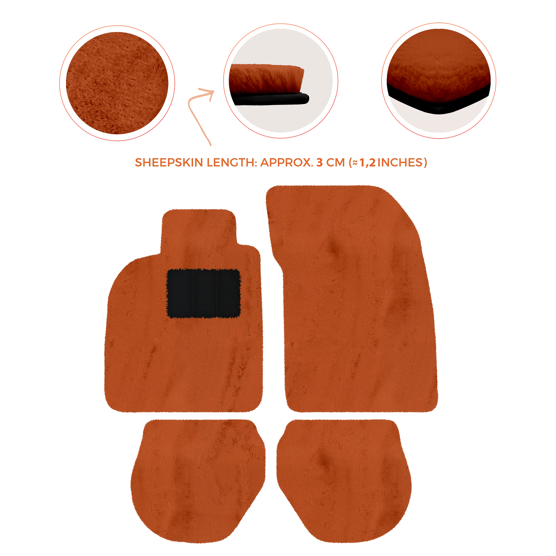 Customizable Leather Floor Mats with Interlaced Hex Pattern for Porsche 911 - 993 (1994-1998) - AutoWin