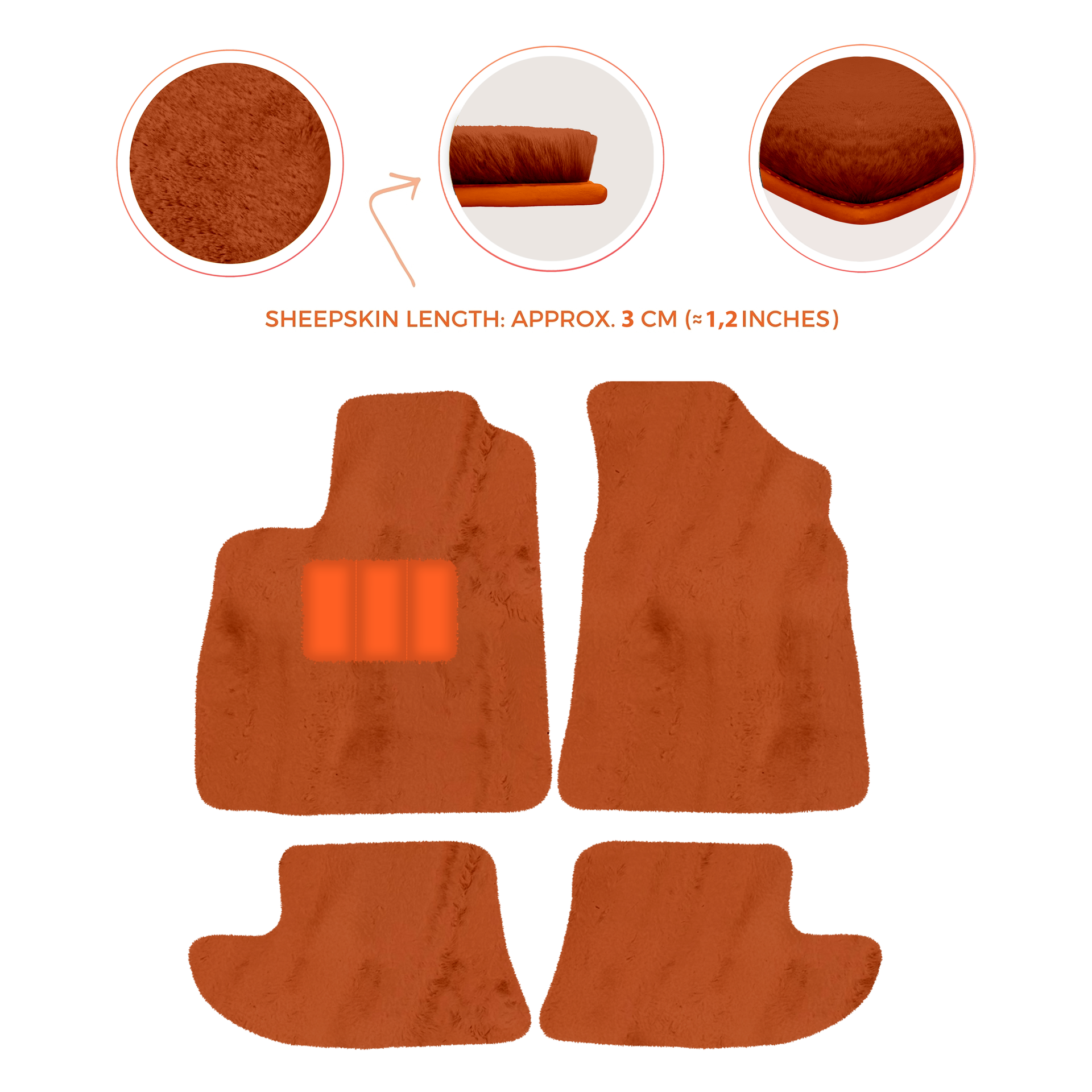 Premium Sheepskin Floor Mats for Bentley Continental GTC (2006–2011)