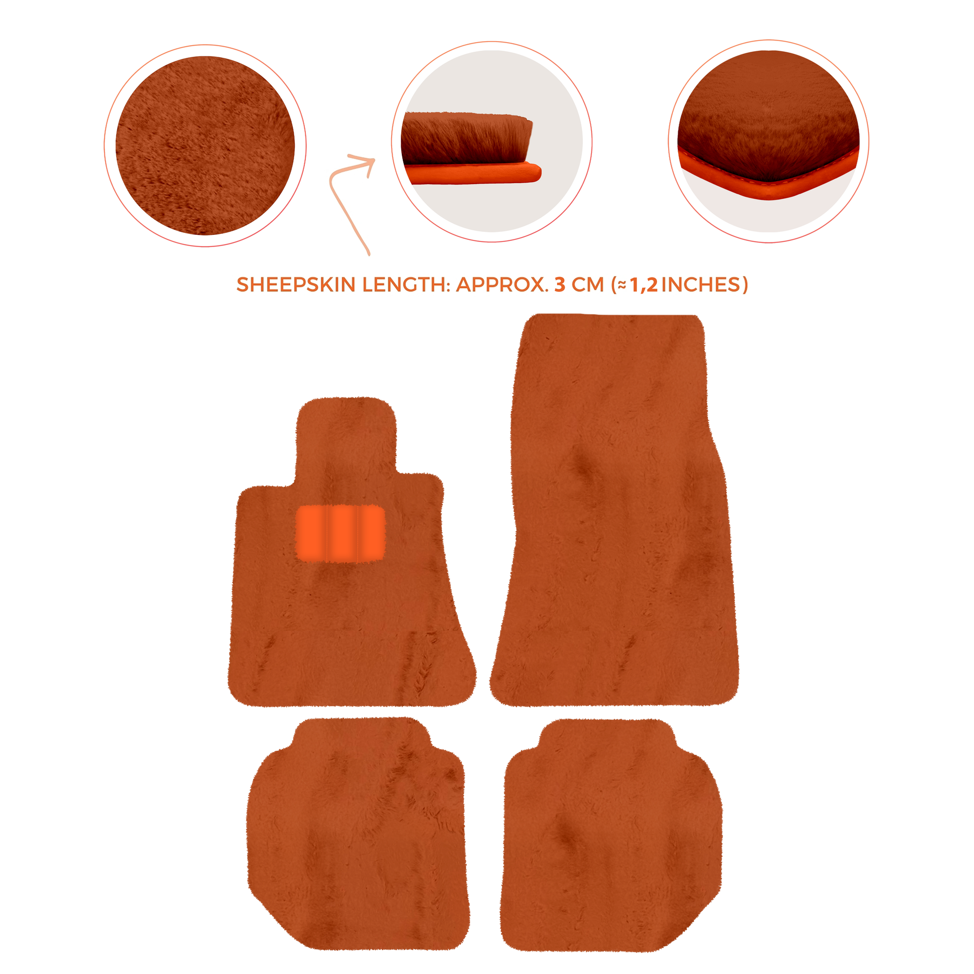 Premium Sheepskin Floor Mats for Bentley Continental GTC (2011-2018)