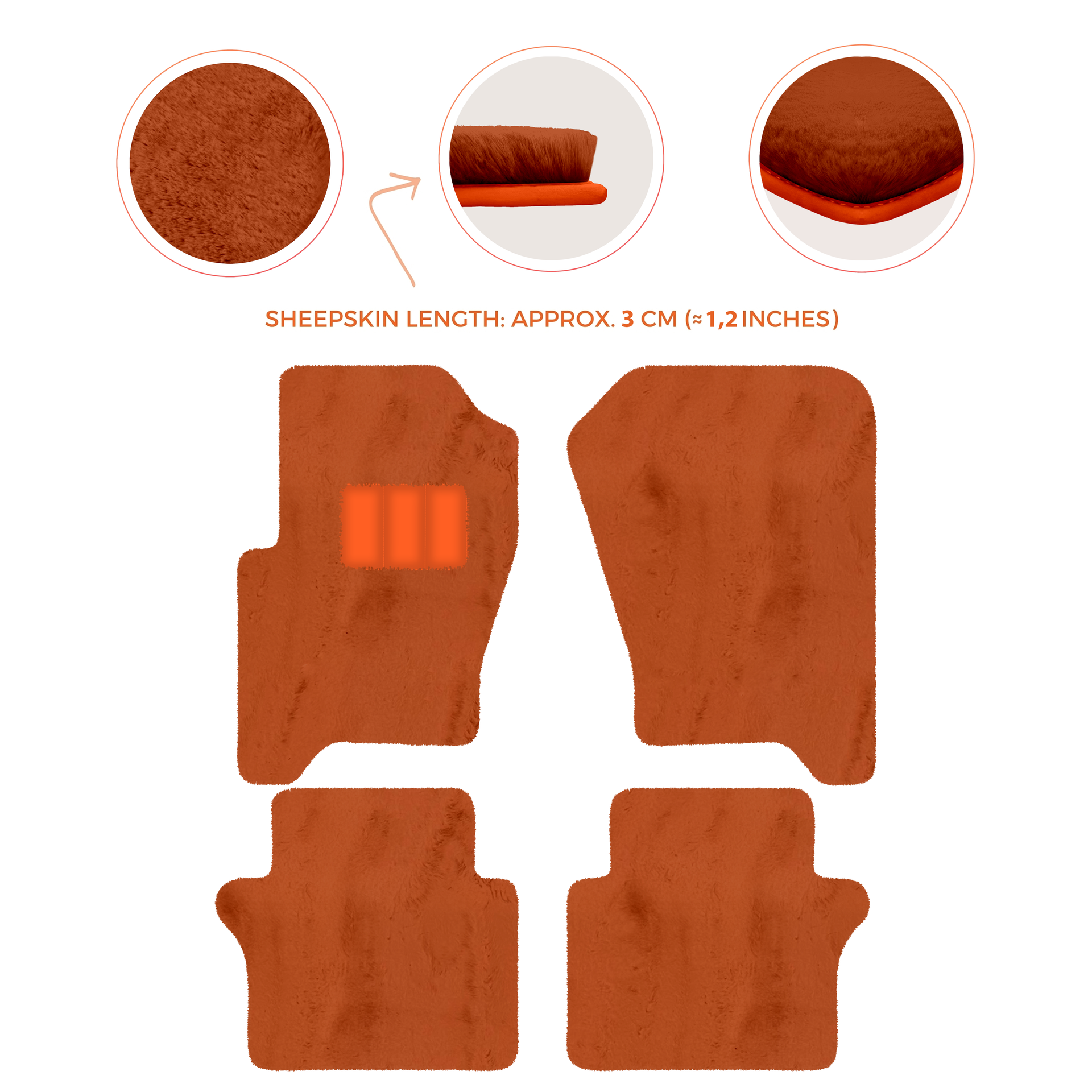 Luxury Sheepskin Floor Mats for Your Range Rover Sport 2005-2010