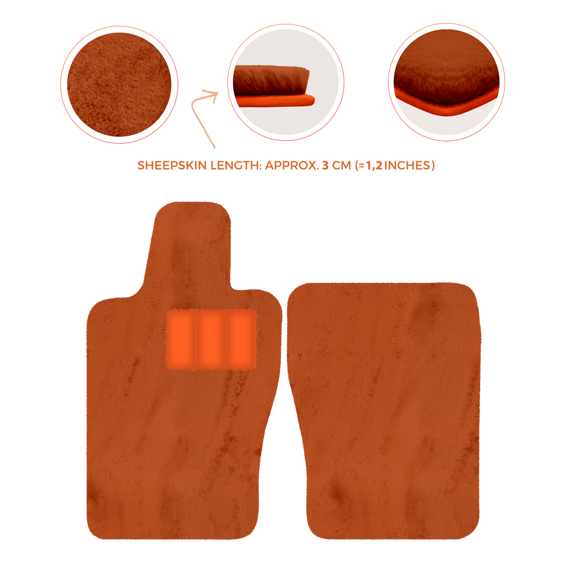 Premium Sheepskin Floor Mats for Aston Martin V8 Vantage (2019-2025)