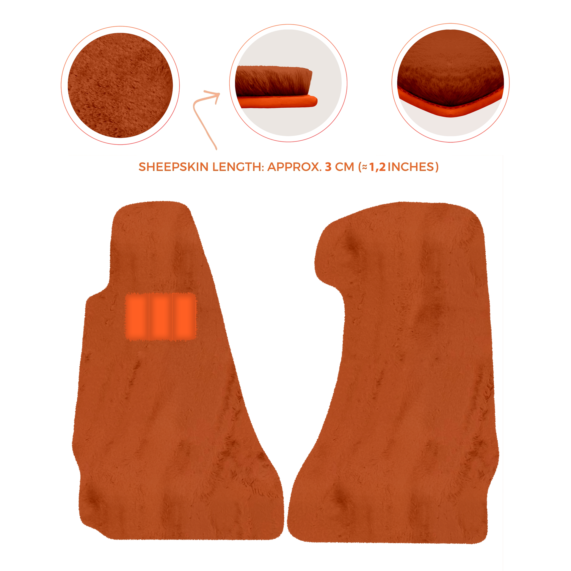 Premium Sheepskin Floor Mats for Aston Martin V8 Vantage (2006-2017)