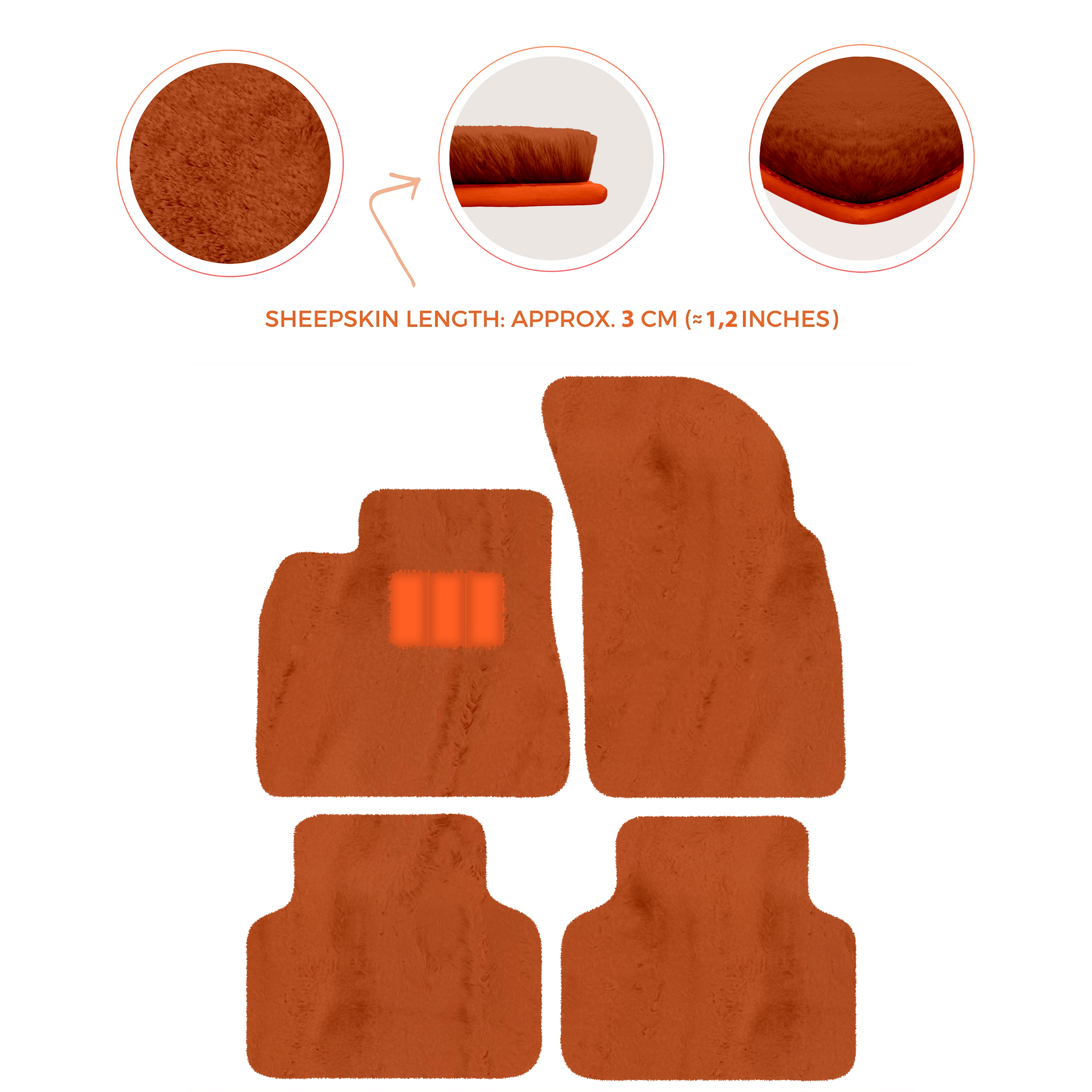 Premium Luxury Sheepskin Floor Mats for Bentley Bentayga 2015-2023