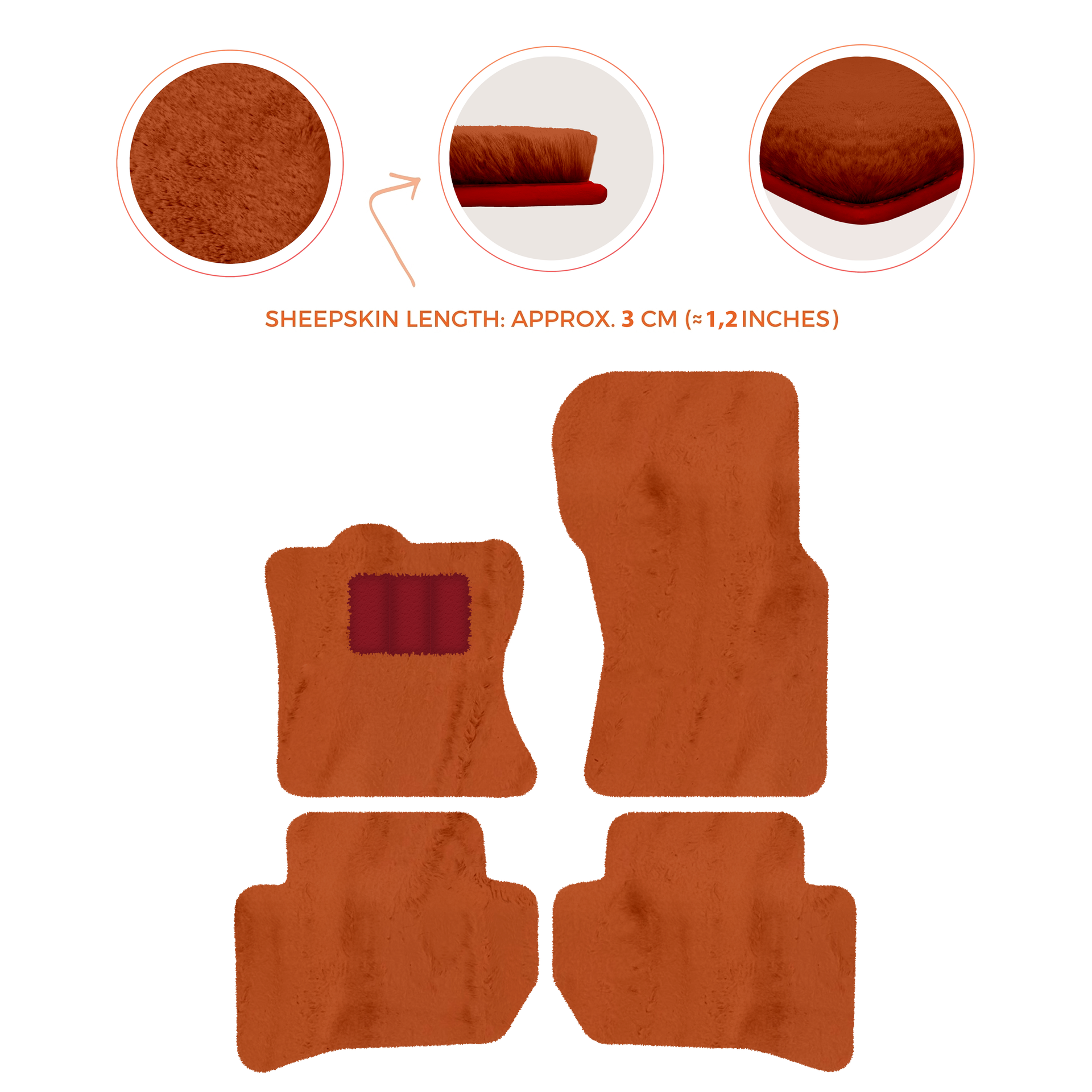 Premium Sheepskin Floor Mats for 2010-2013 Range Rover Sport