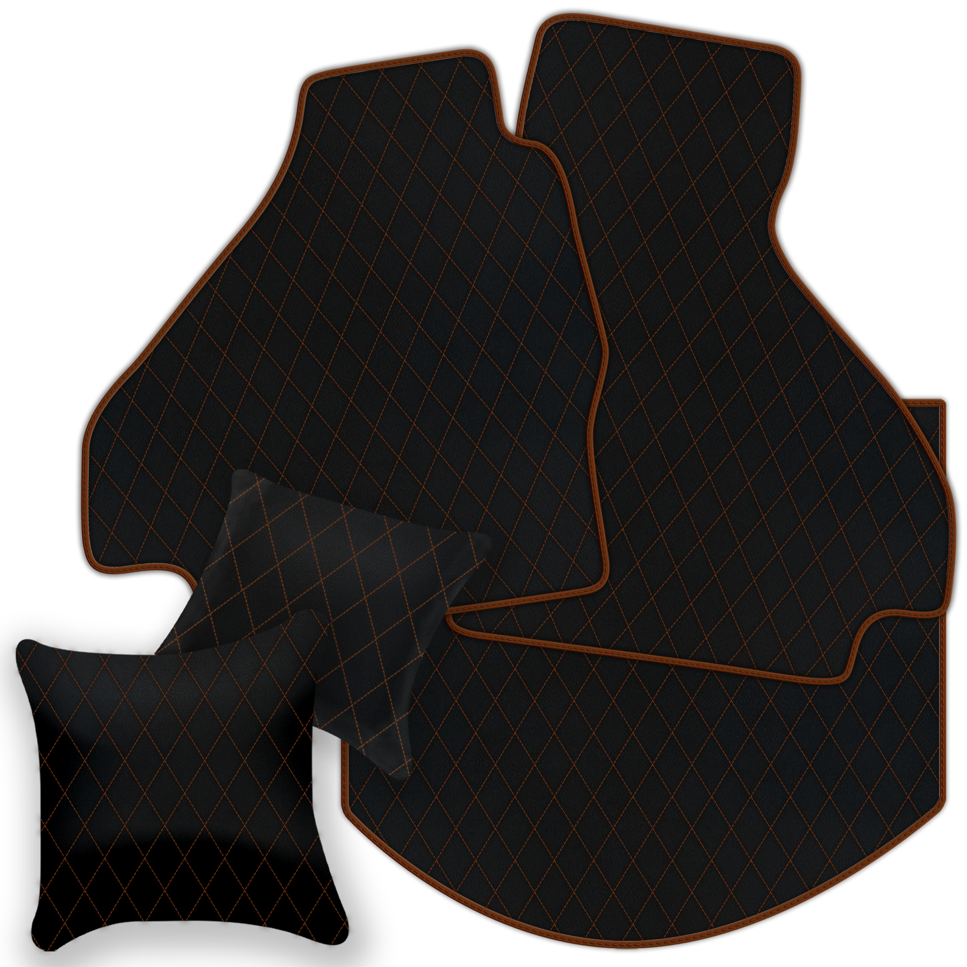 Premium Black Leather Floor Mats for Ferrari Mondial (1983-1993)
