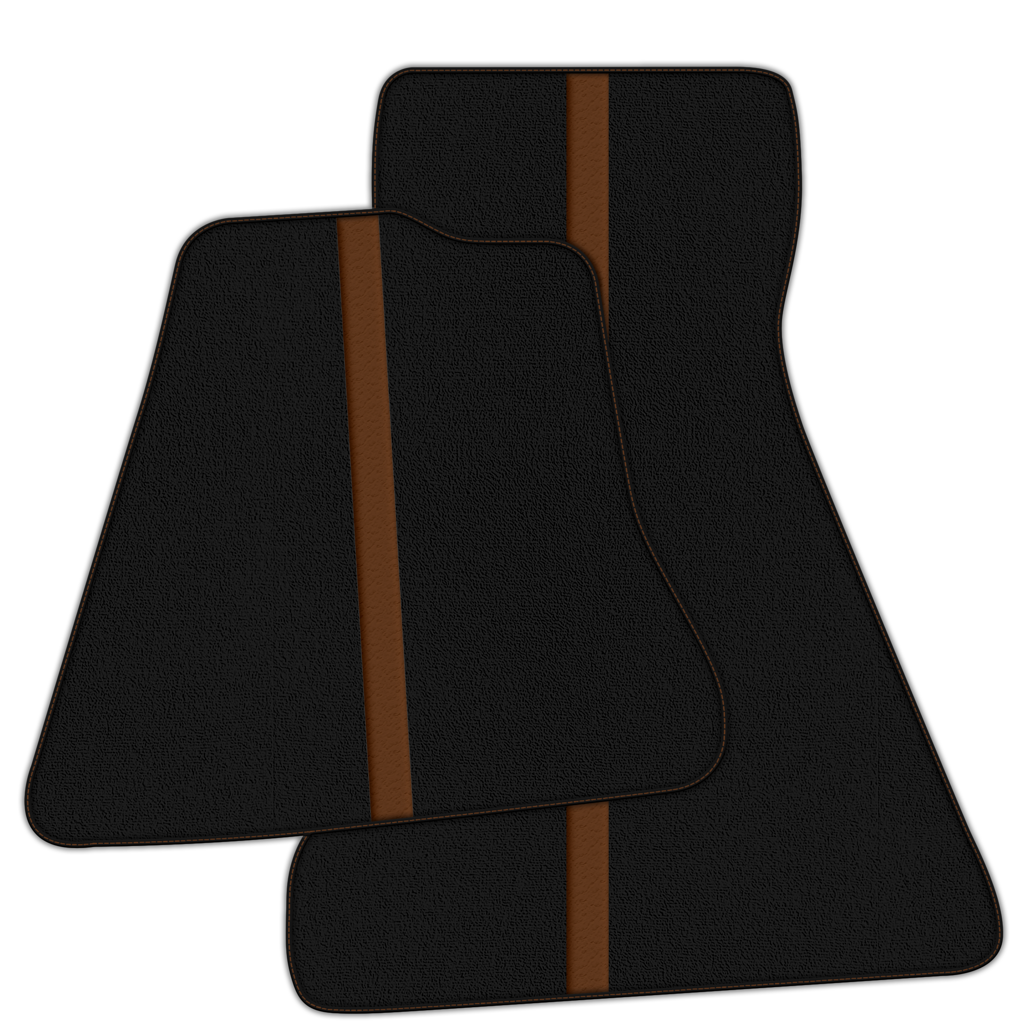 Black Floor Mats with Leather Line for McLaren 750S (2023-2025) - Various Colors