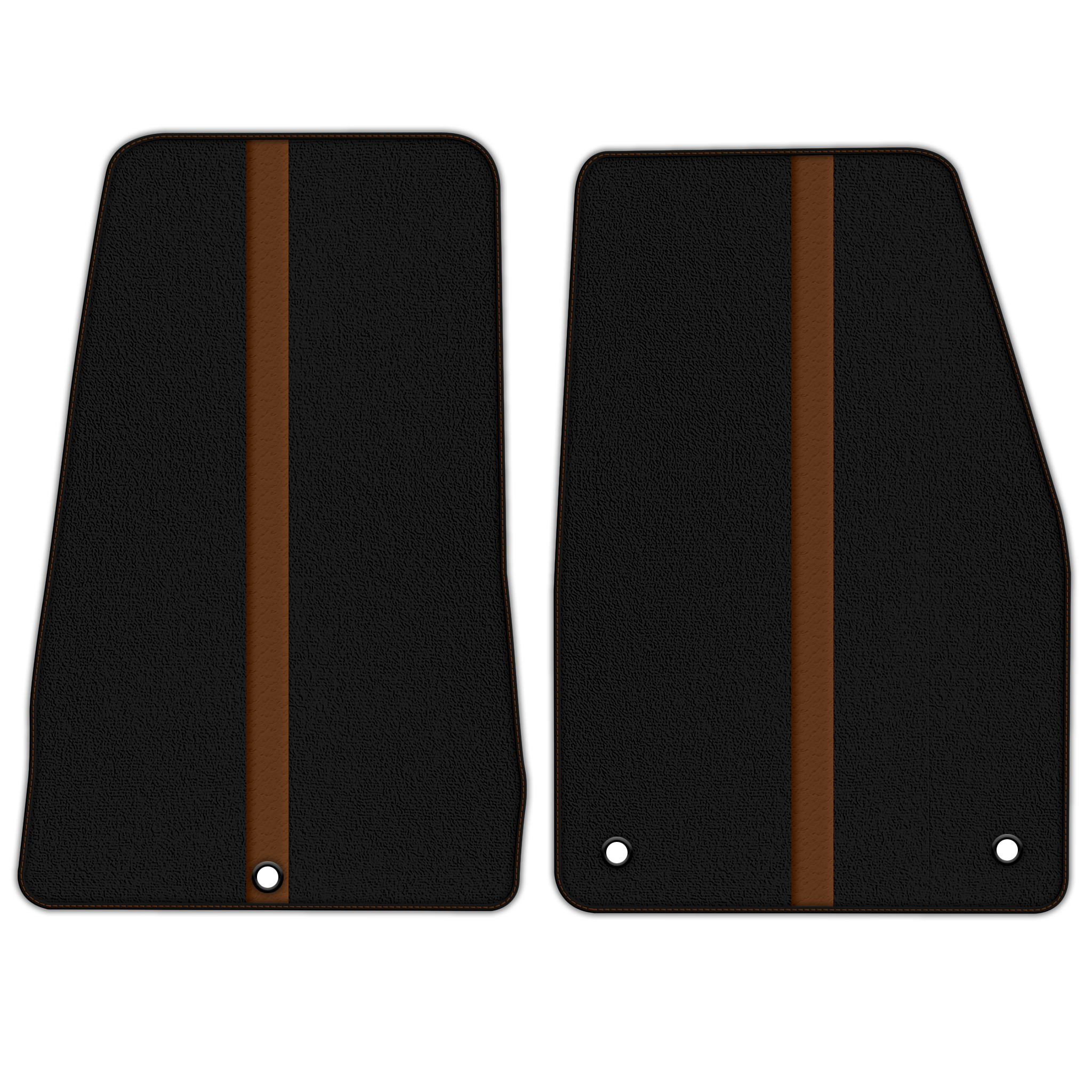Black Floor Mats with Leather Line for Dodge Viper (2003-2006) - Various Colors