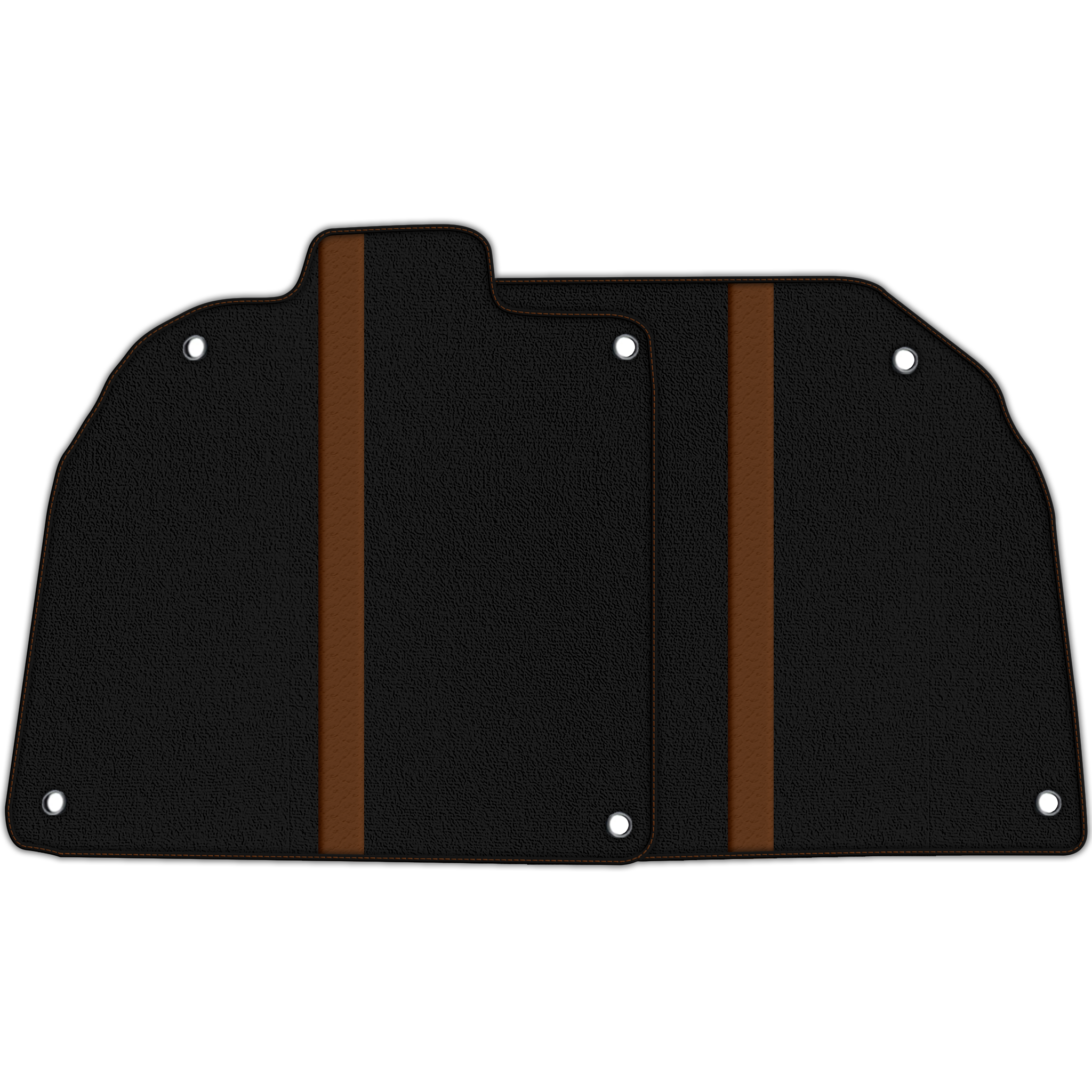 Black Floor Mats with Leather Line for Lamborghini Aventador SV - Various Colors