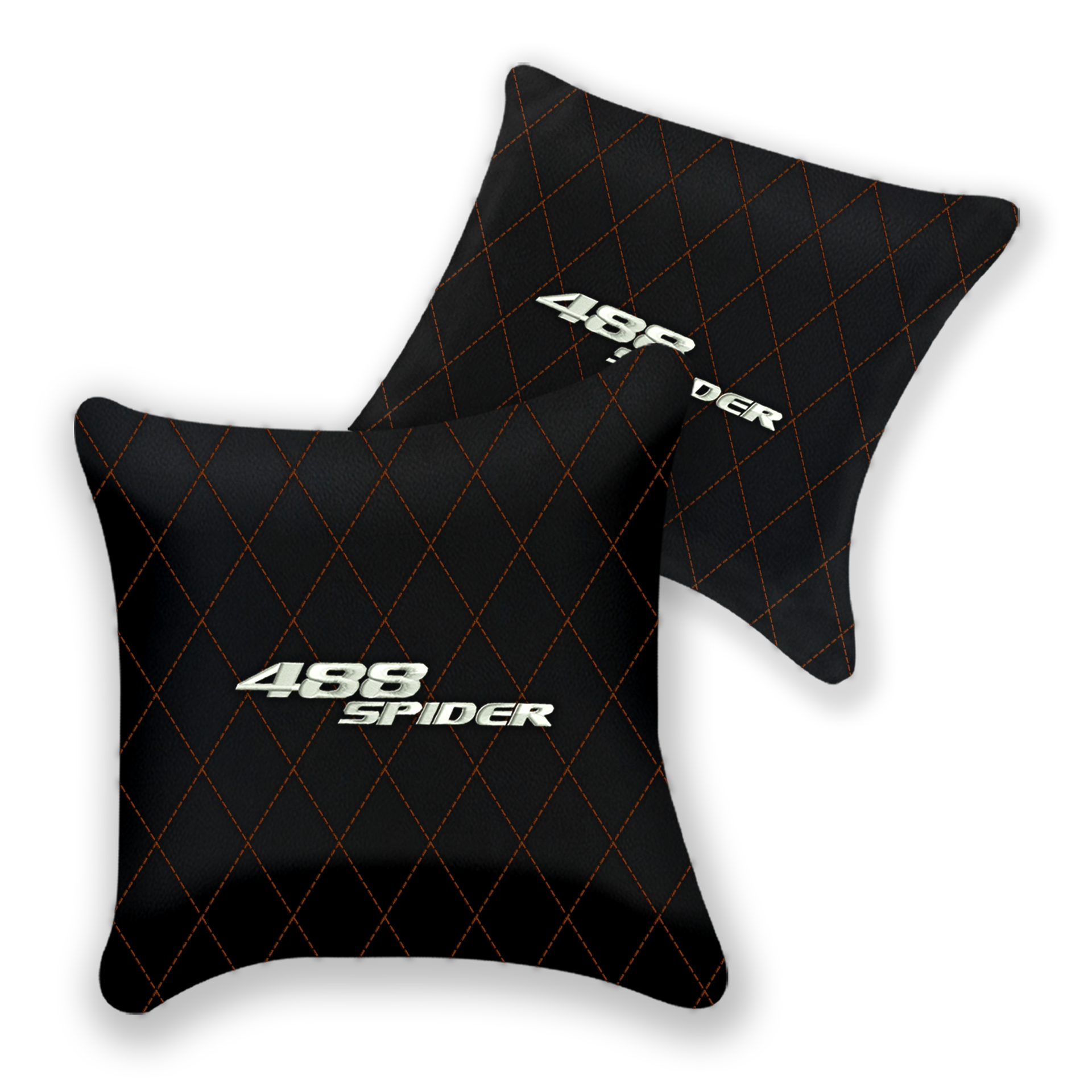 Custom Black Leather Pillows for Ferrari 488 Pista Spider 2019-2021