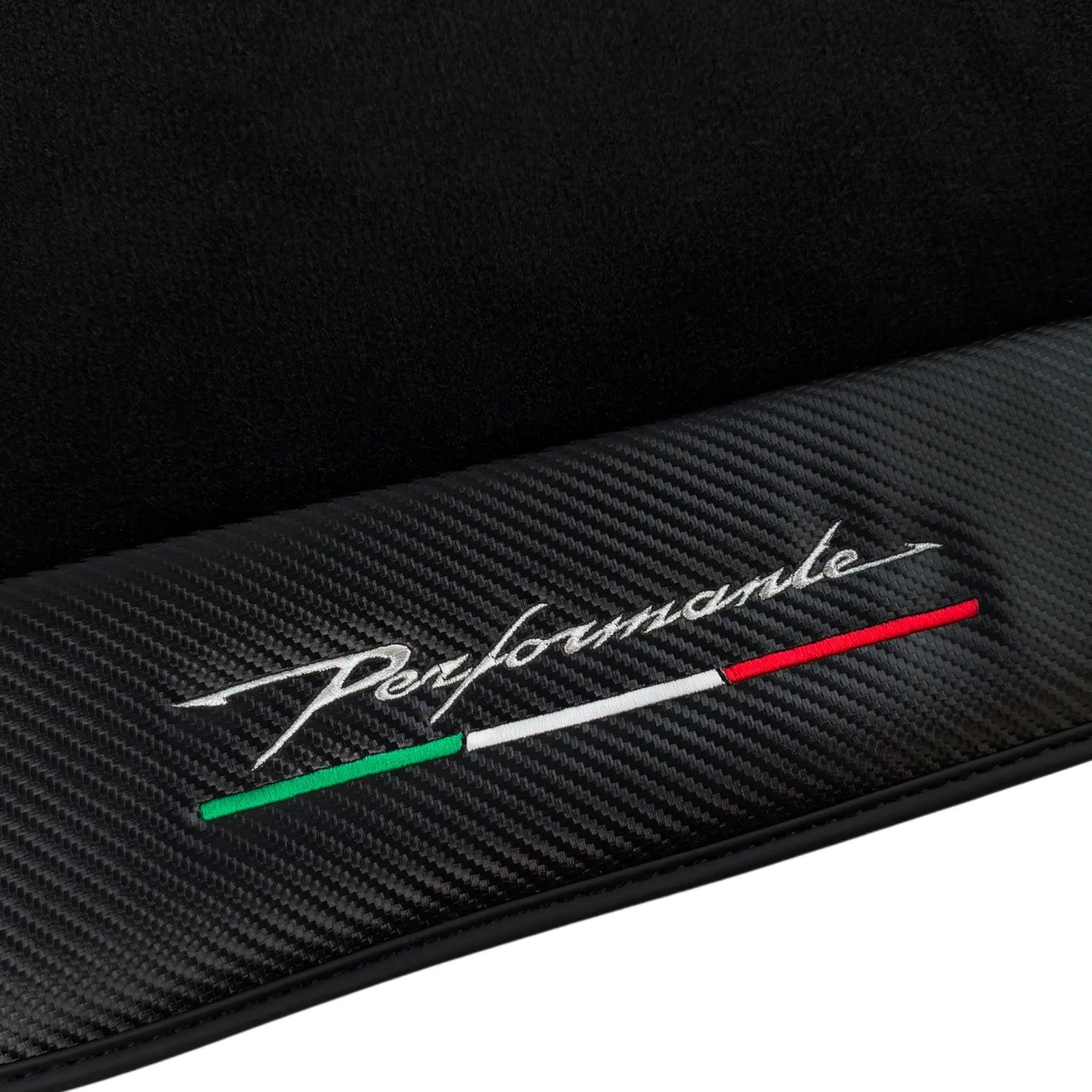 Carbon Fiber Black Floor Mats for Alfa Romeo Giulia (1962-1978) | Performante