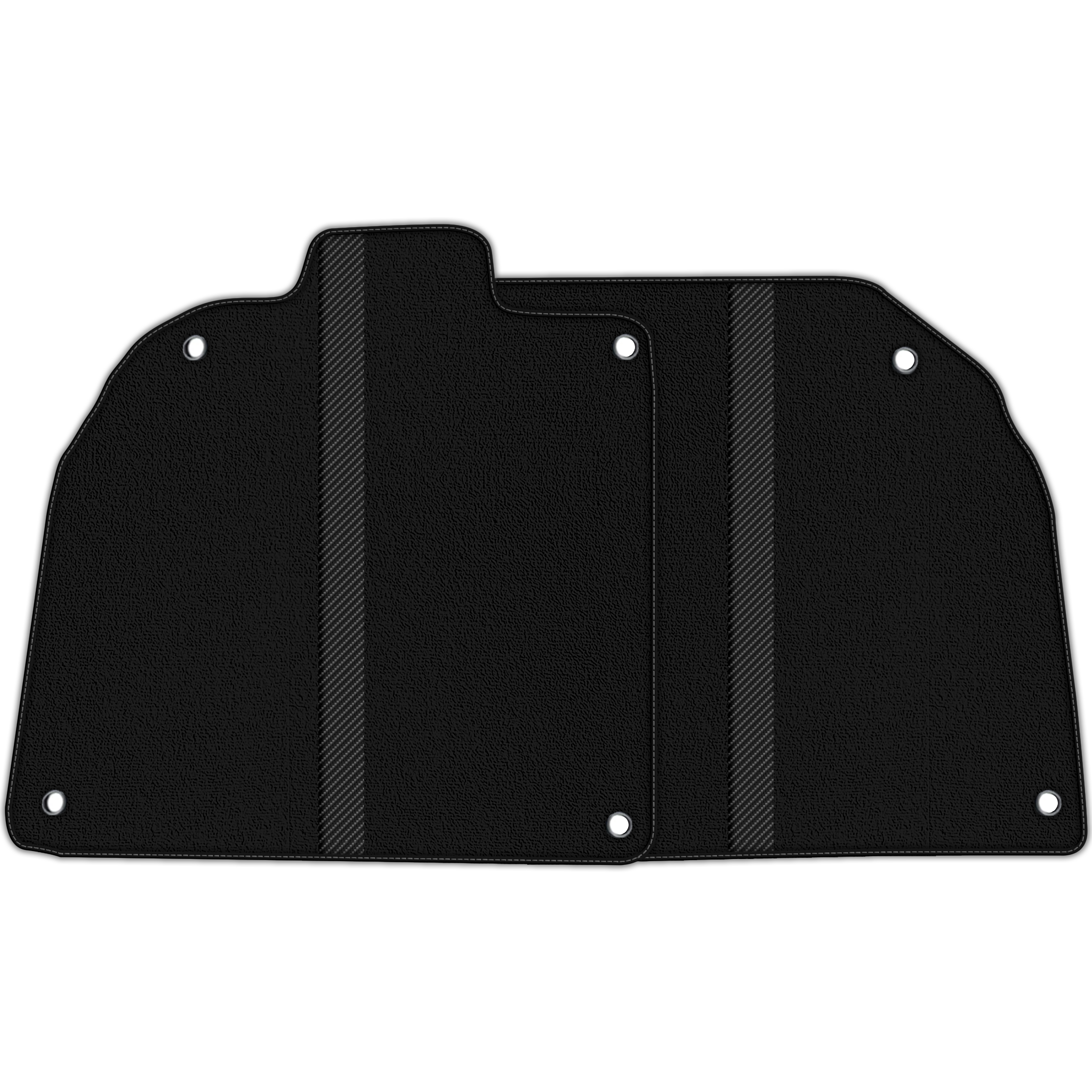 Black Floor Mats with Leather Line for Lamborghini Aventador SV - Various Colors