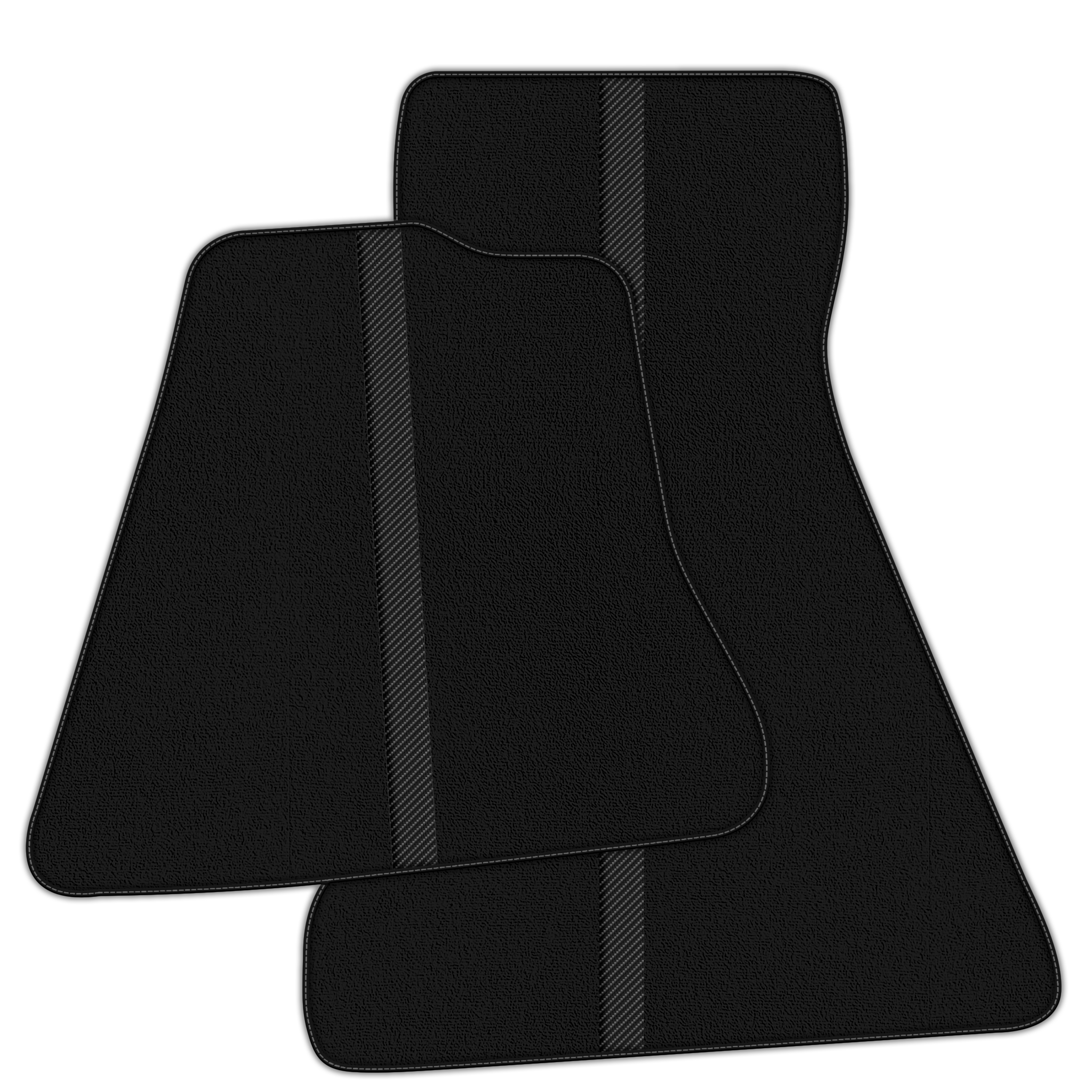 Black Floor Mats with Leather Line for McLaren 750S (2023-2025) - Various Colors