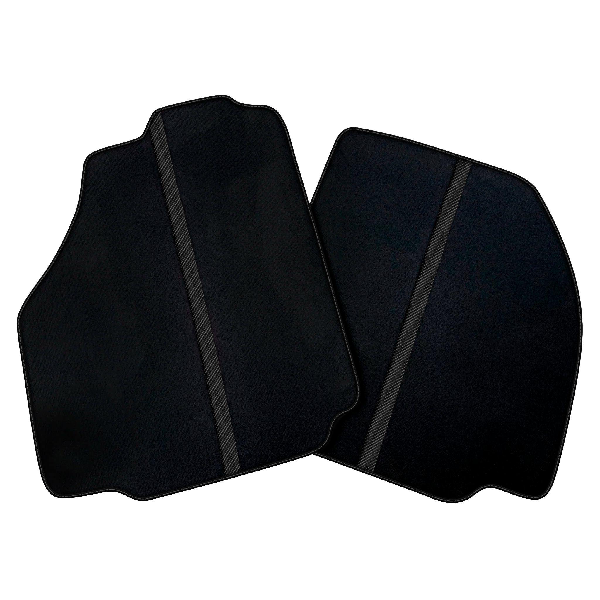 Black Car Floor Mats with Leather Line for Ferrari F8 Spider (2019-2023)