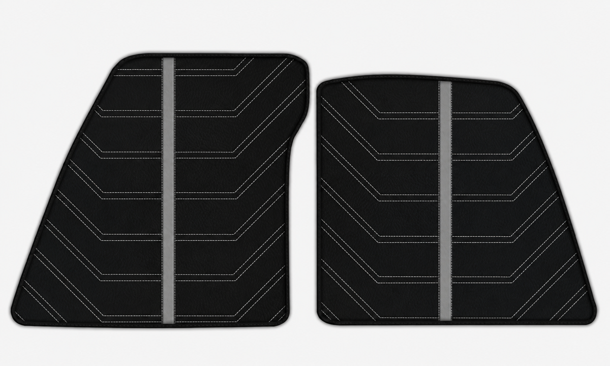 Tapis de voiture noirs pour Ferrari 849 Testarossa (2026-2027) avec cuir sur mesure