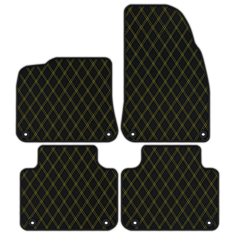 Tapis de voiture en cuir personnalisables avec motif double