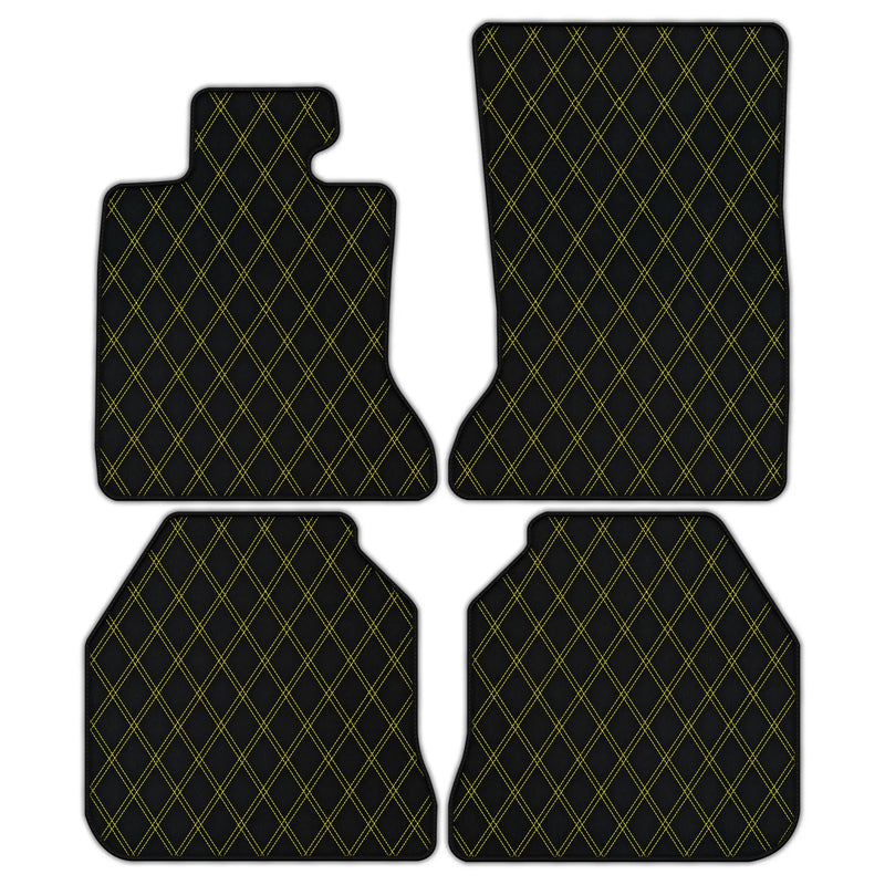 Tapis de voiture en cuir personnalisables avec motif à double losange pour Rolls Royce Ghost Series I (2010–2020)