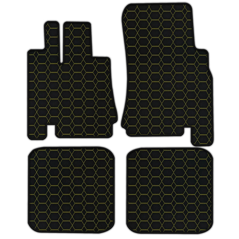 Tapis de voiture en cuir personnalisable avec motif hexagonal pour Bentley Green Label (1998-2009)