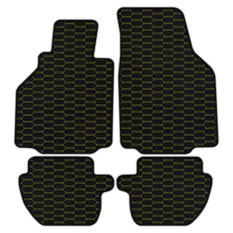 Customizable Leather Floor Mats with Interlaced Hex Pattern for Porsche 911 - 996 (1998-2004)