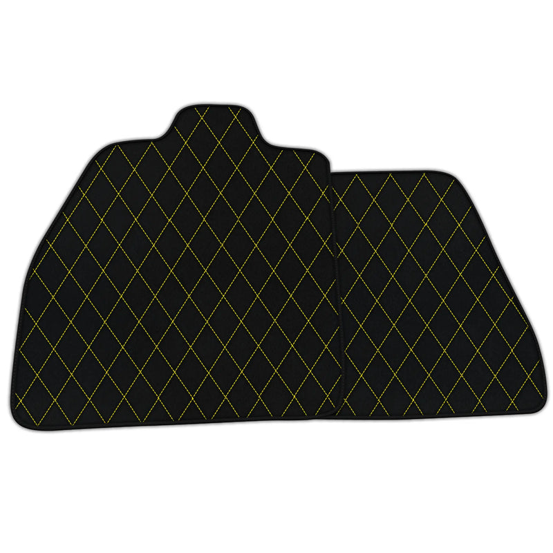 Tapis de voiture en cuir personnalisables avec motif à un diamant pour Maserati MC20 (2020-2023)