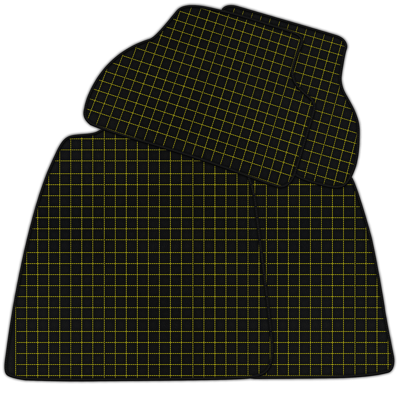 Tappetini in pelle personalizzabili con motivo esagonale per Audi A2 2000-2005 8Z