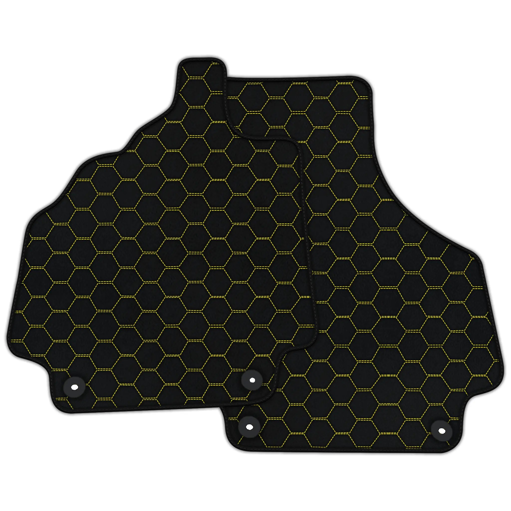 Customizable Leather Floor Mats with Symmetrical Hex Pattern for Audi R8 (2007-2015)
