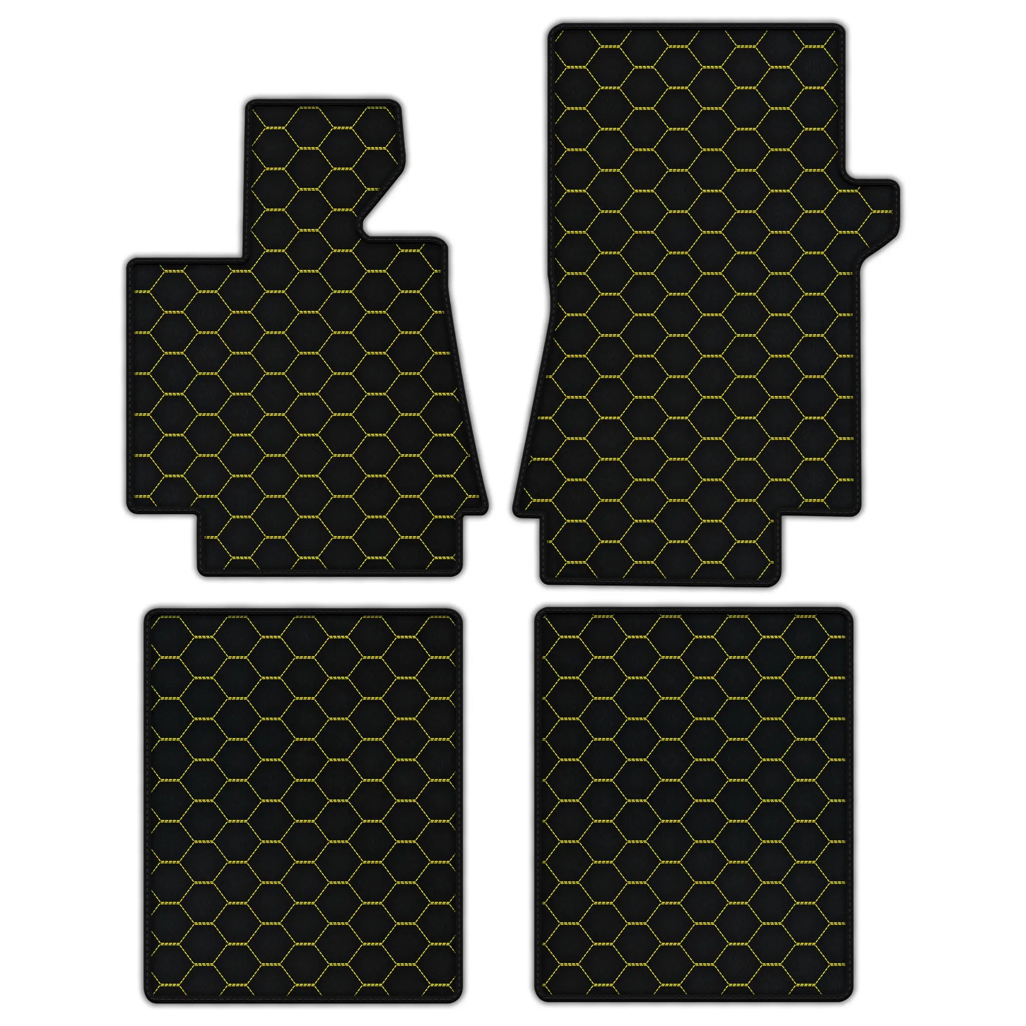 Customizable Leather Floor Mats with Symmetrical Hex Pattern for Bentley Arnage T (1998-2009)