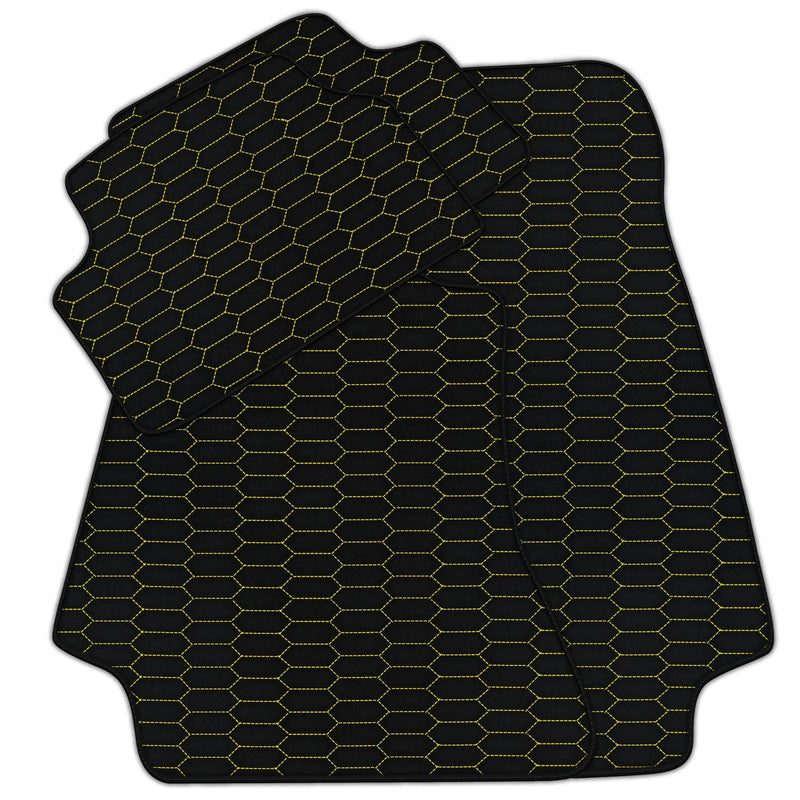 Customizable Leather Floor Mats with Raptor Hex Pattern for Mercedes Benz V-Class 447 Front (2014-2019)