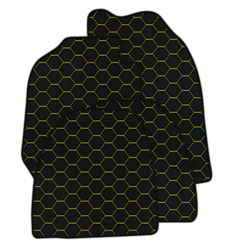 Tapis de voiture en cuir Sur mesure avec motif hexagonal