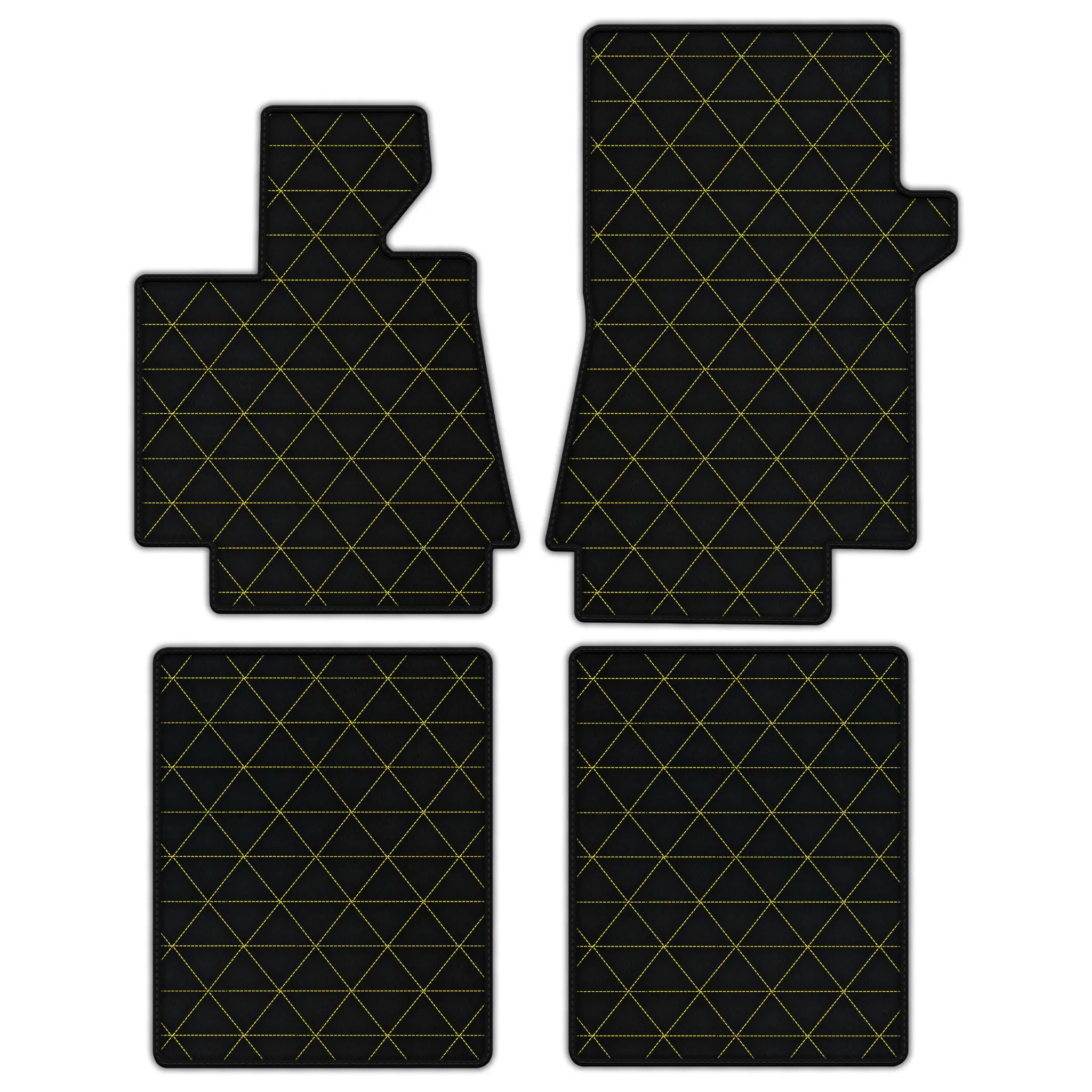 Customizable Leather Floor Mats with Triangle Pattern for Bentley Arnage T (1998-2009)